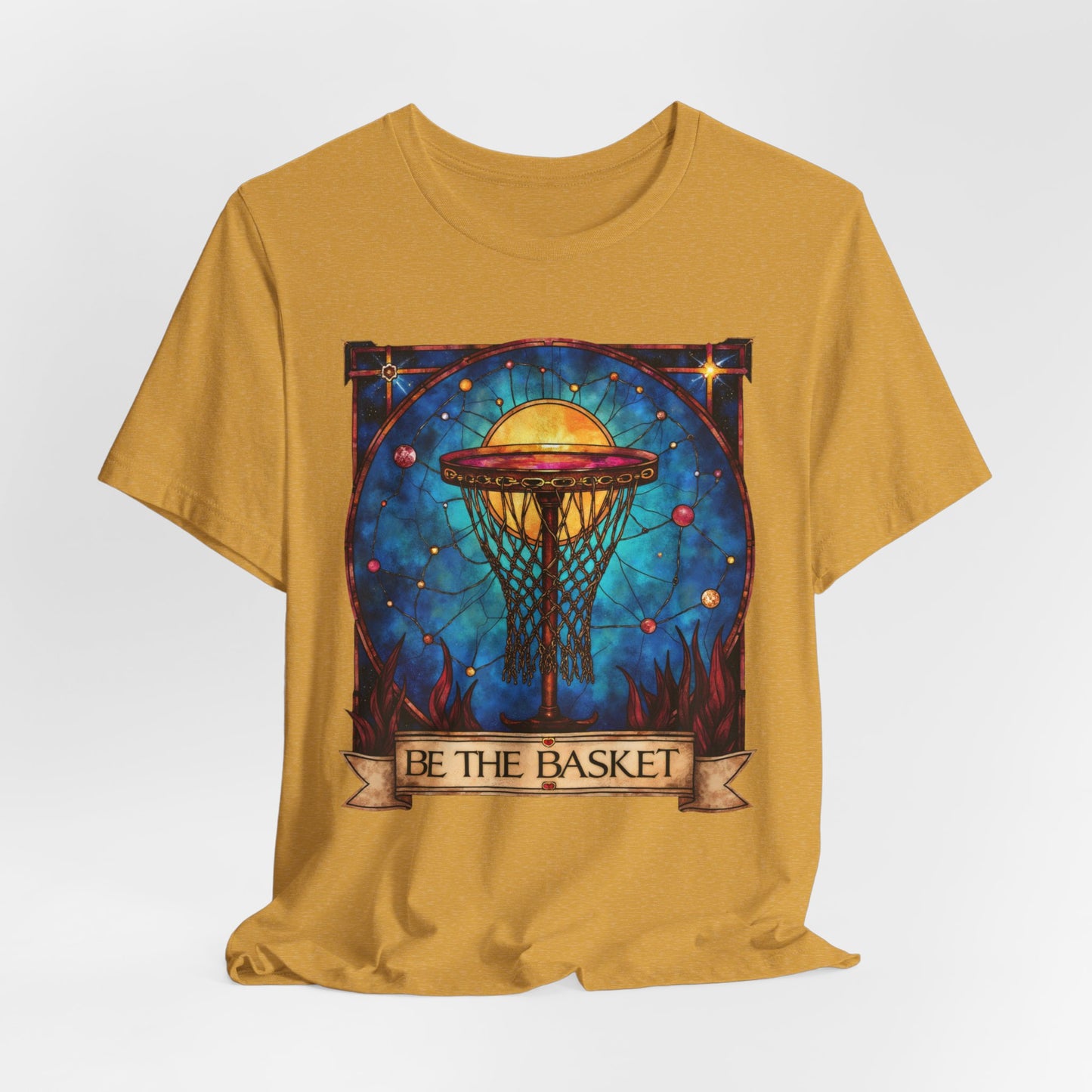 BE THE BASKET Basketball Stain Glass, Unisex T-Shirt