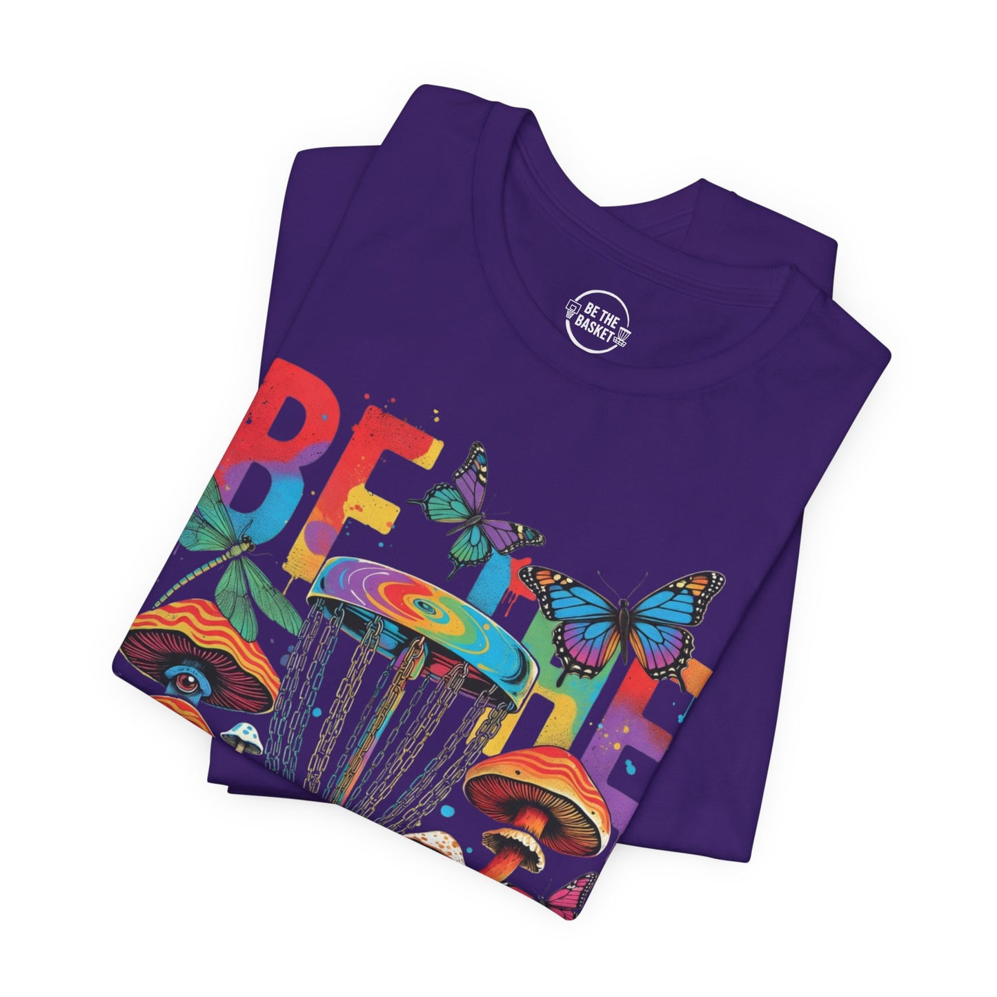 BE THE BASKET Disc Golf Mushroom Art 1, Unisex Disc Golf T-Shirt