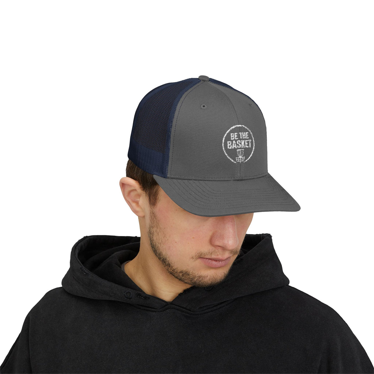 BE THE BASKET - 6606 Snapback Trucker Cap — Vintage Disc Golf Hat
