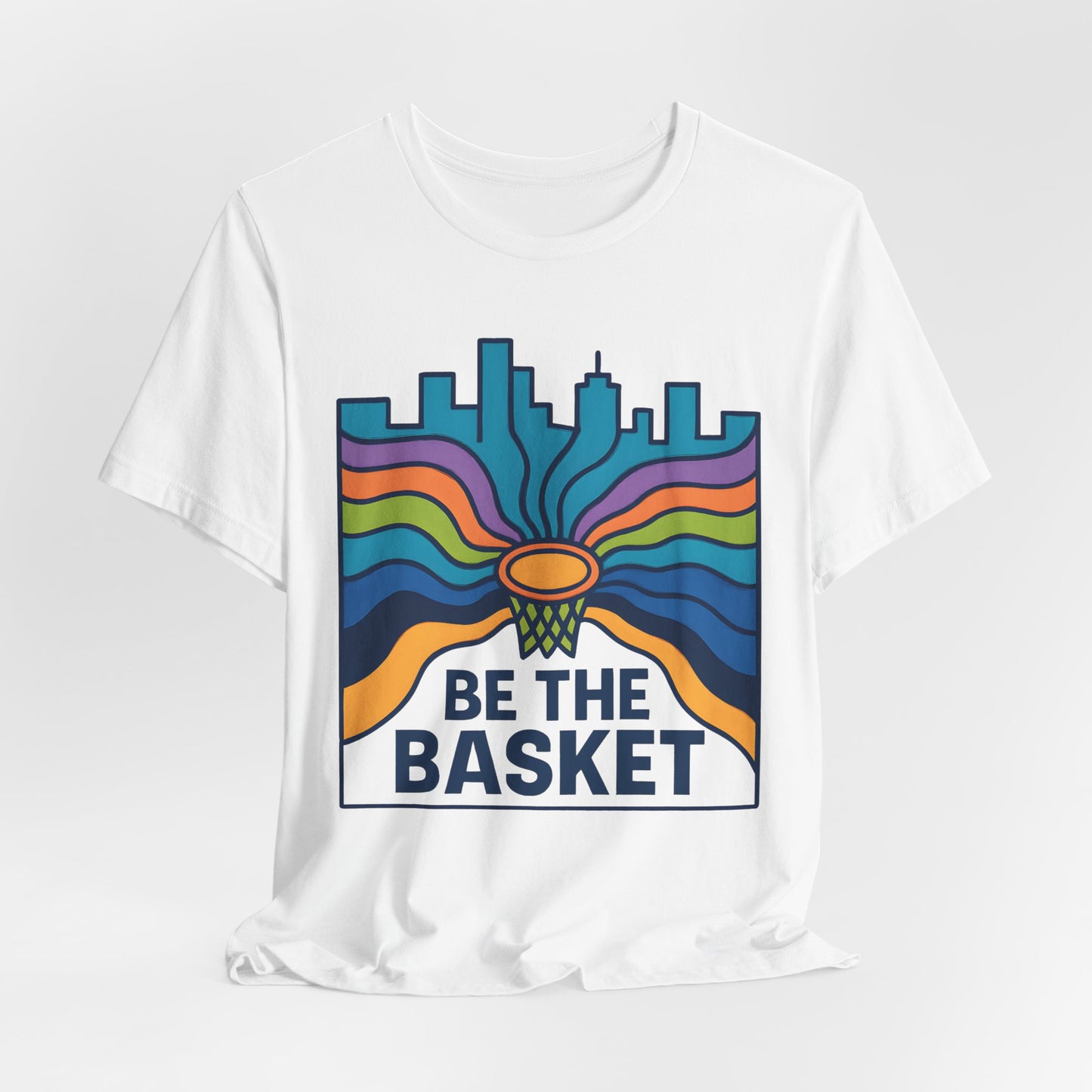 BE THE BASKET Basketball Goal Art Design 3, Unisex T-Shirt, Disc Golf Shirt