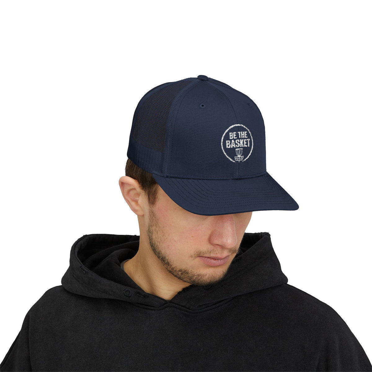BE THE BASKET - 6606 Snapback Trucker Cap — Vintage Disc Golf Hat