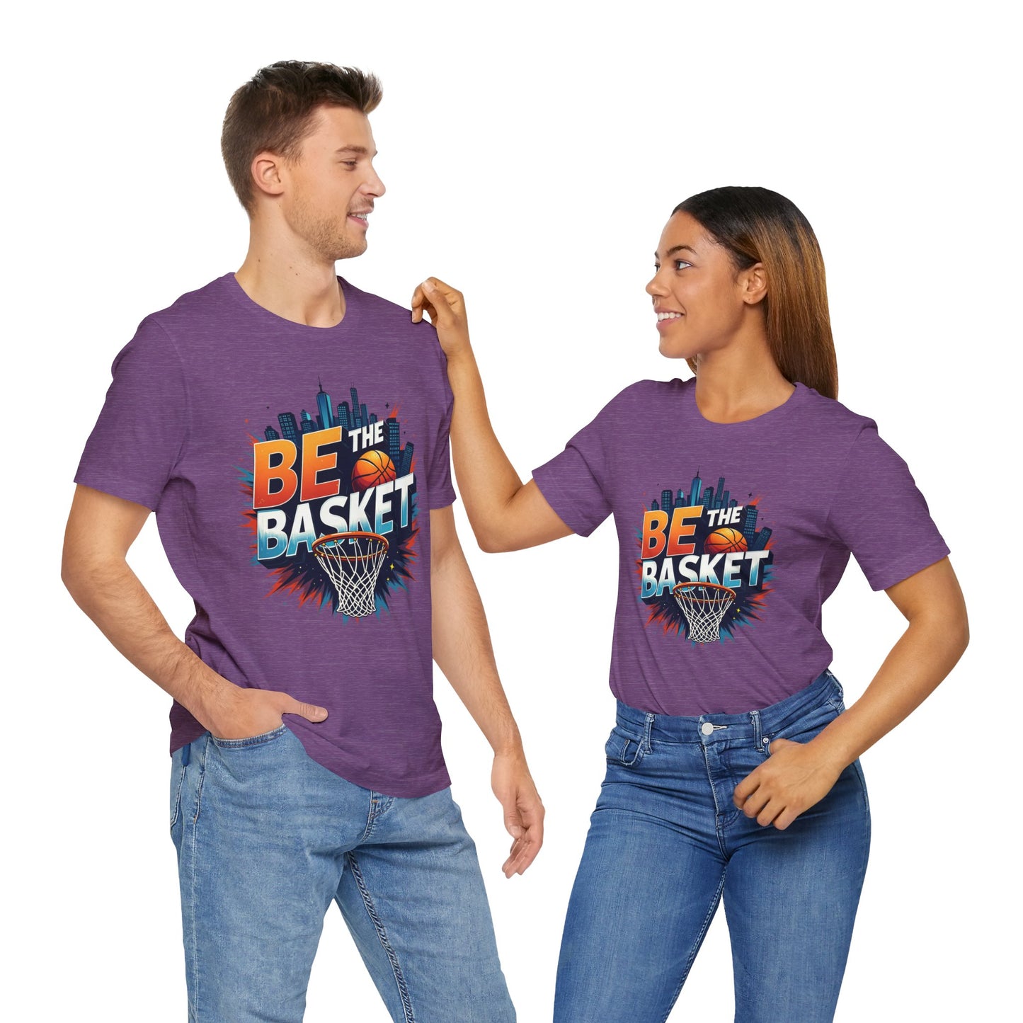 BE THE BASKET Skyline Basketball Unisex T-Shirt, Basketball Shirt