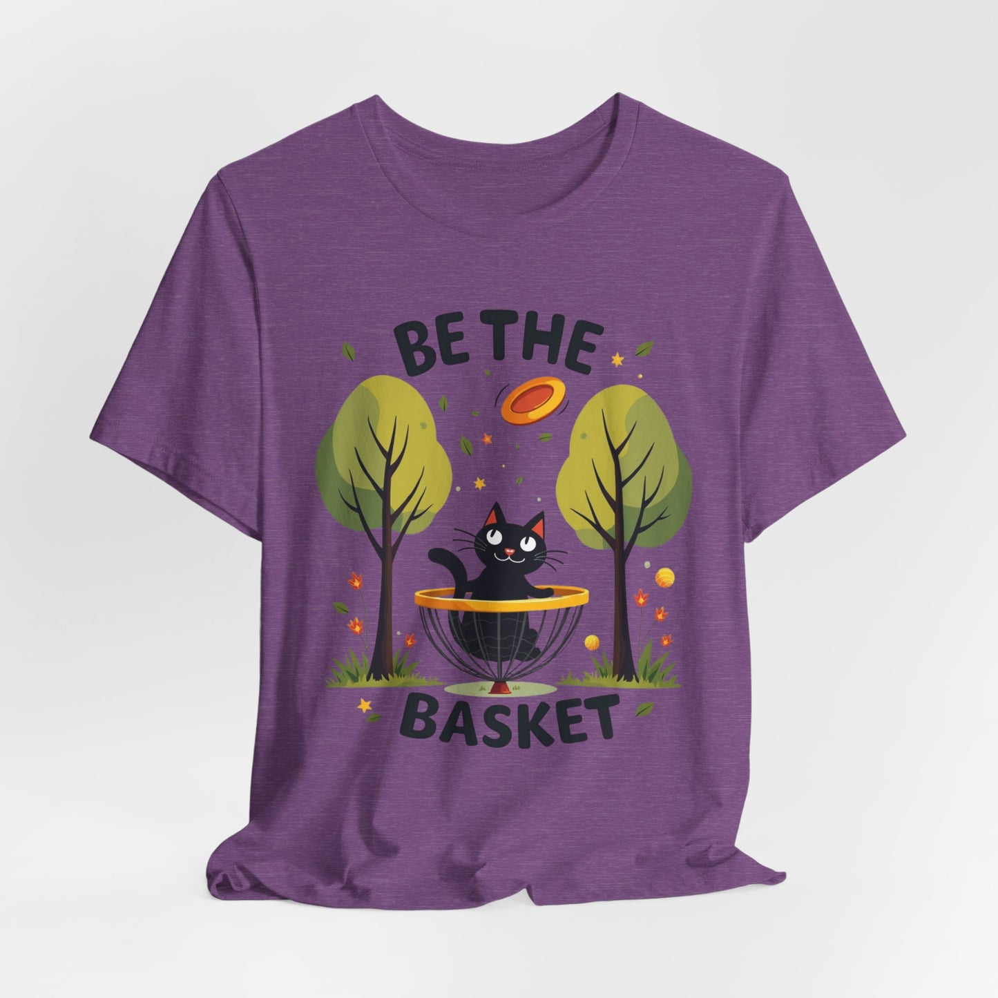 BE THE BASKET Disc Golf Black Cat Cute Unisex T-Shirt