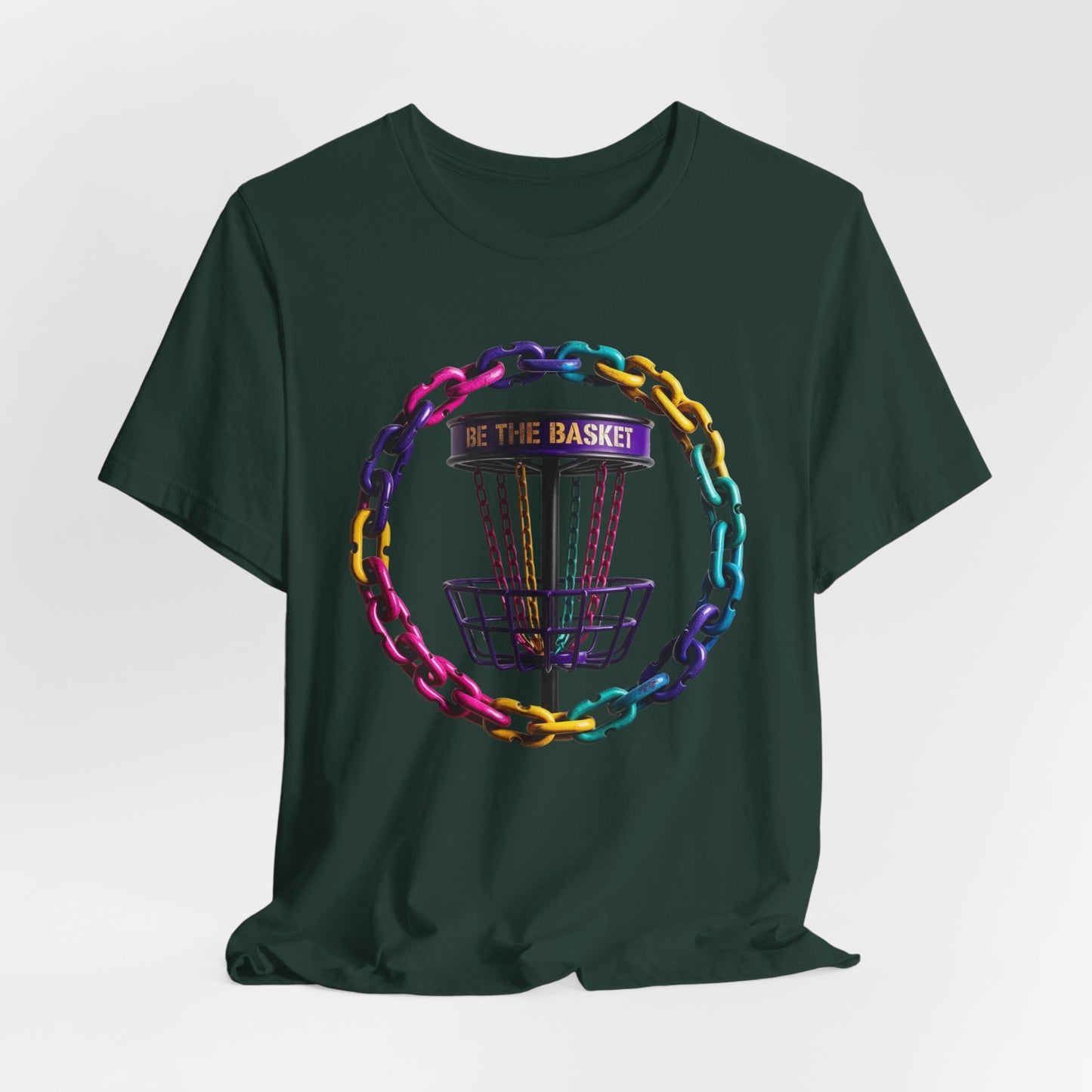 BE THE BASKET Chain Circle Color 1 Disc Golf  Unisex T-Shirt - Disc Golf Shirt