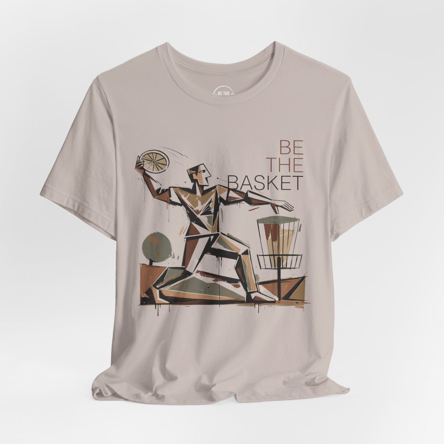 BE THE BASKET Disc Golf Cubism Art 2, Unisex Disc Golf T-Shirt