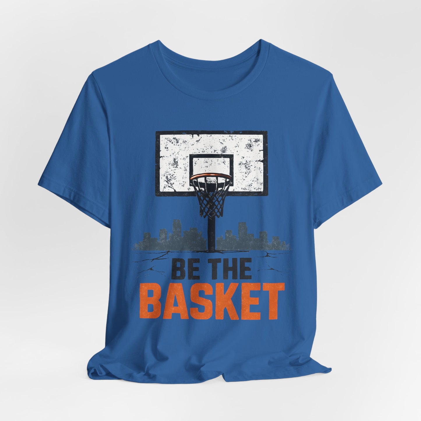 BE THE BASKET Basketball Goal Distressed Design 3, Unisex T-Shirt, Disc Golf Shirt