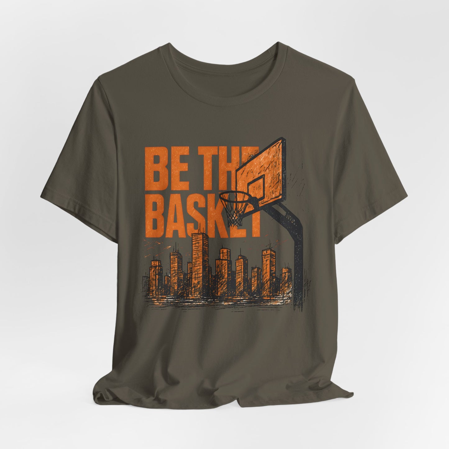 BE THE BASKET Basketball City Distressed 3, Unisex T-Shirt, Disc Golf Shirt