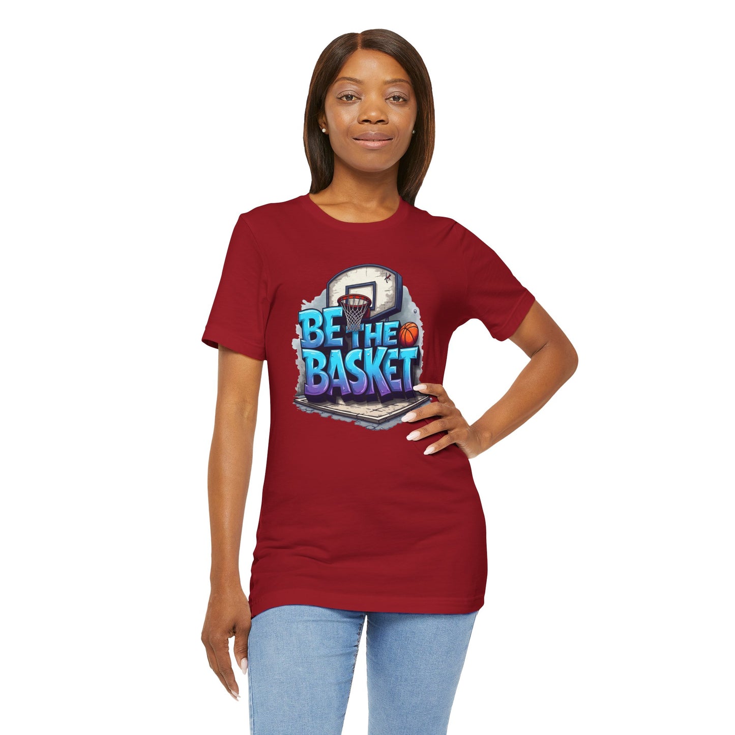 BE THE BASKET Basketball Graffiti Design 2 , Unisex T-Shirt, Basketball T-Shirt