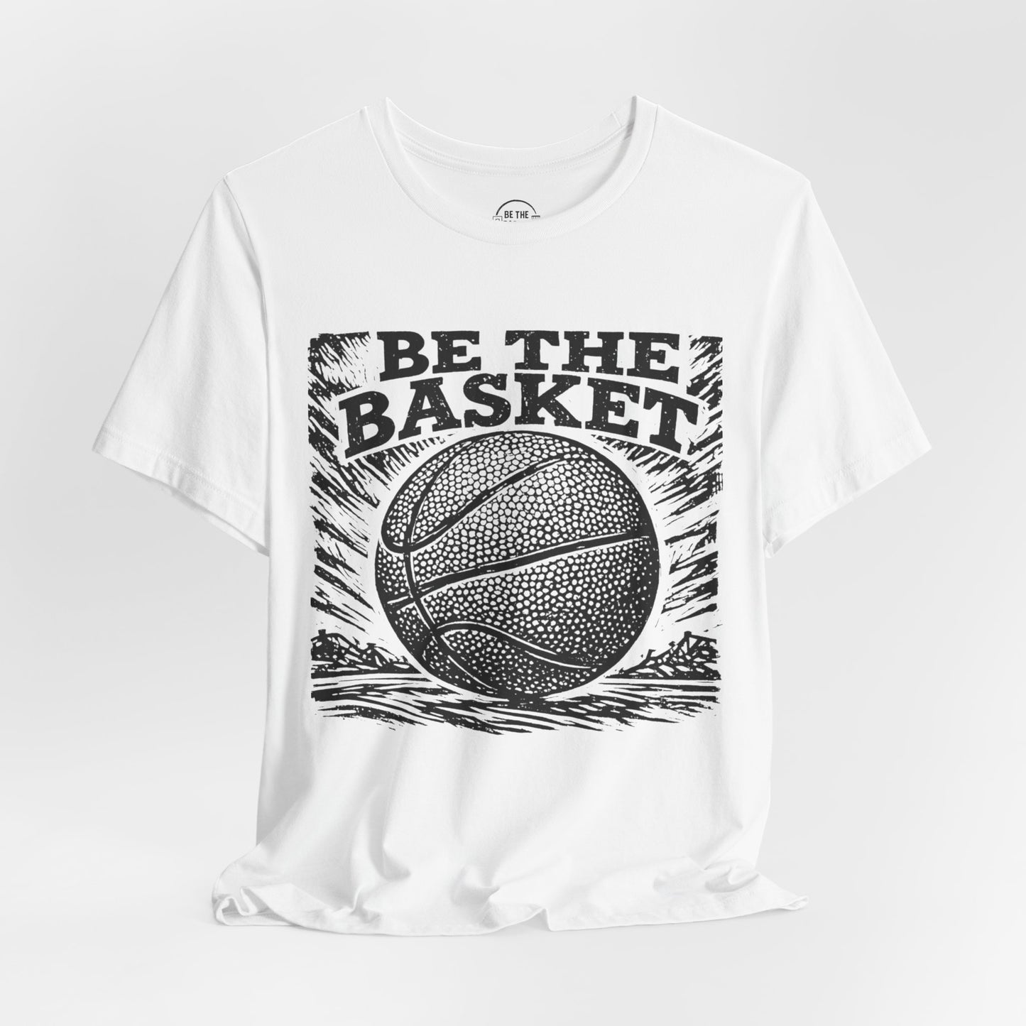 BE THE BASKET Basketball Linecut BW Design 2 - Unisex Basketball T-Shirt