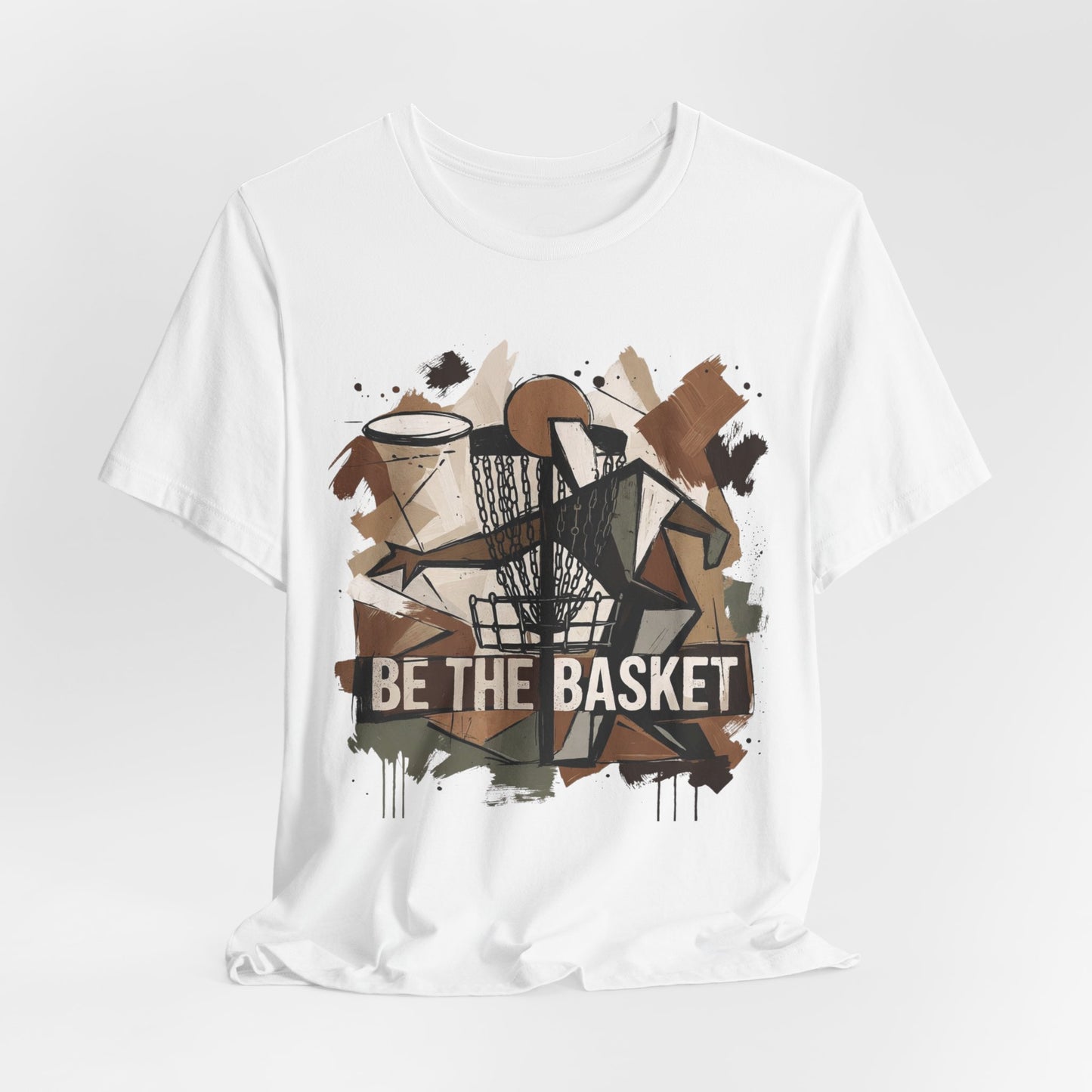 BE THE BASKET Disc Golf Cubism Art 1, Unisex Disc Golf T-Shirt