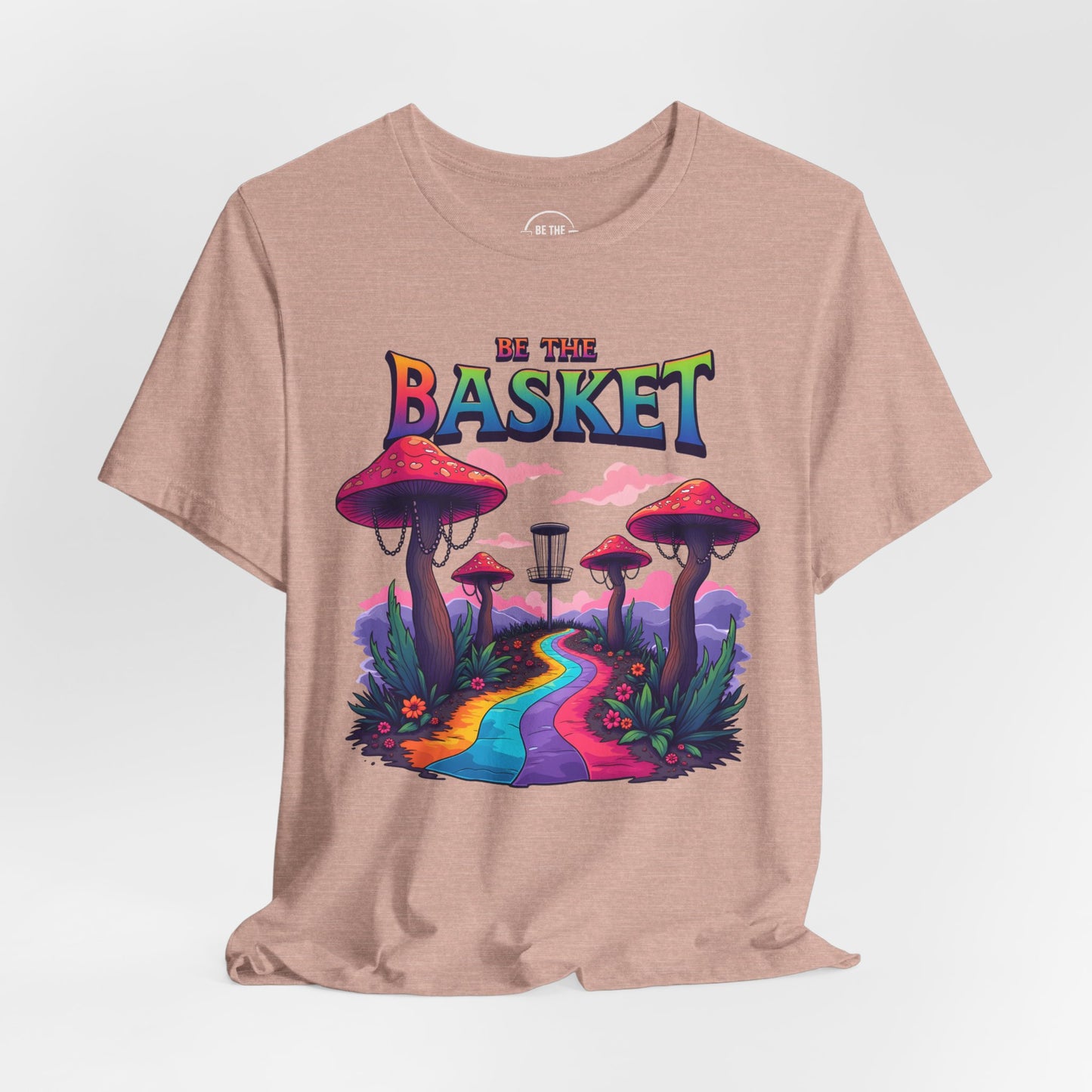 BE THE BASKET Disc Golf Mushroom 2 Unisex T-Shirt, Disc Golf Shirt