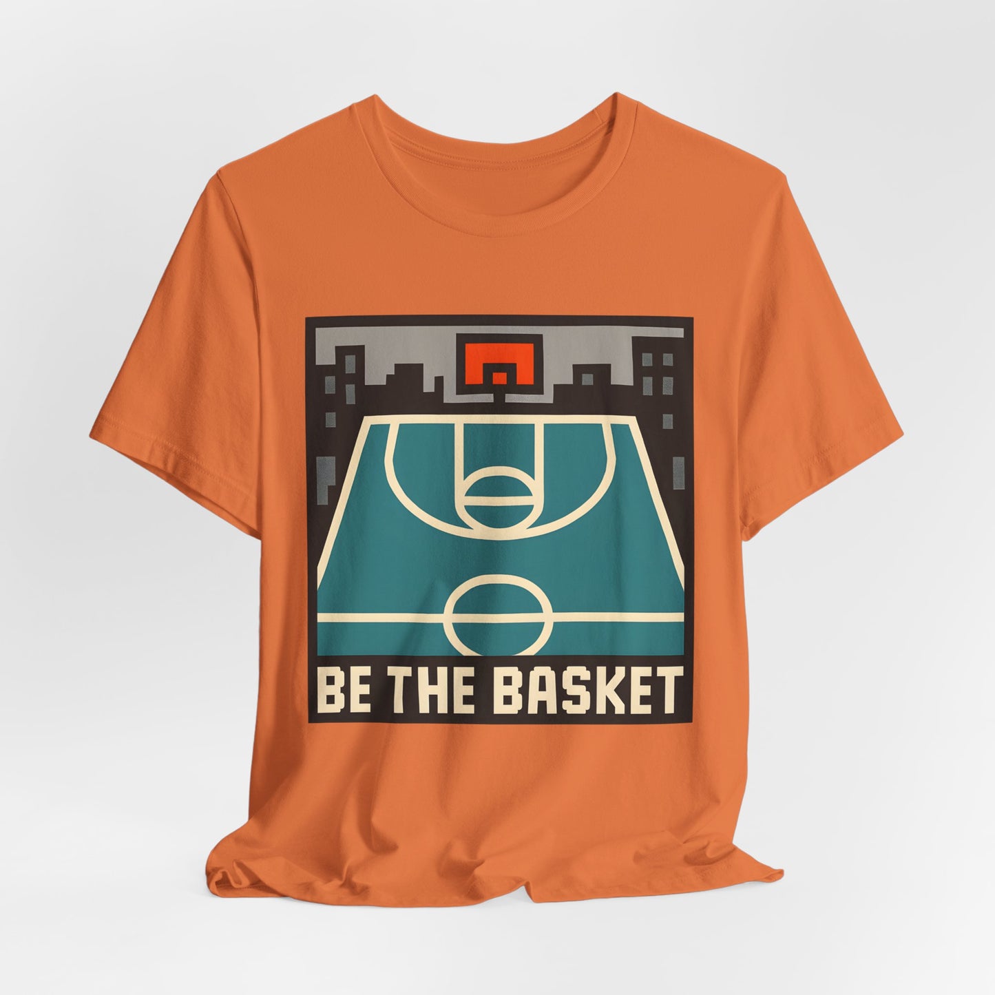 BE THE BASKET Basketball Digital Court 1, Unisex T-Shirt, Disc Golf Shirt