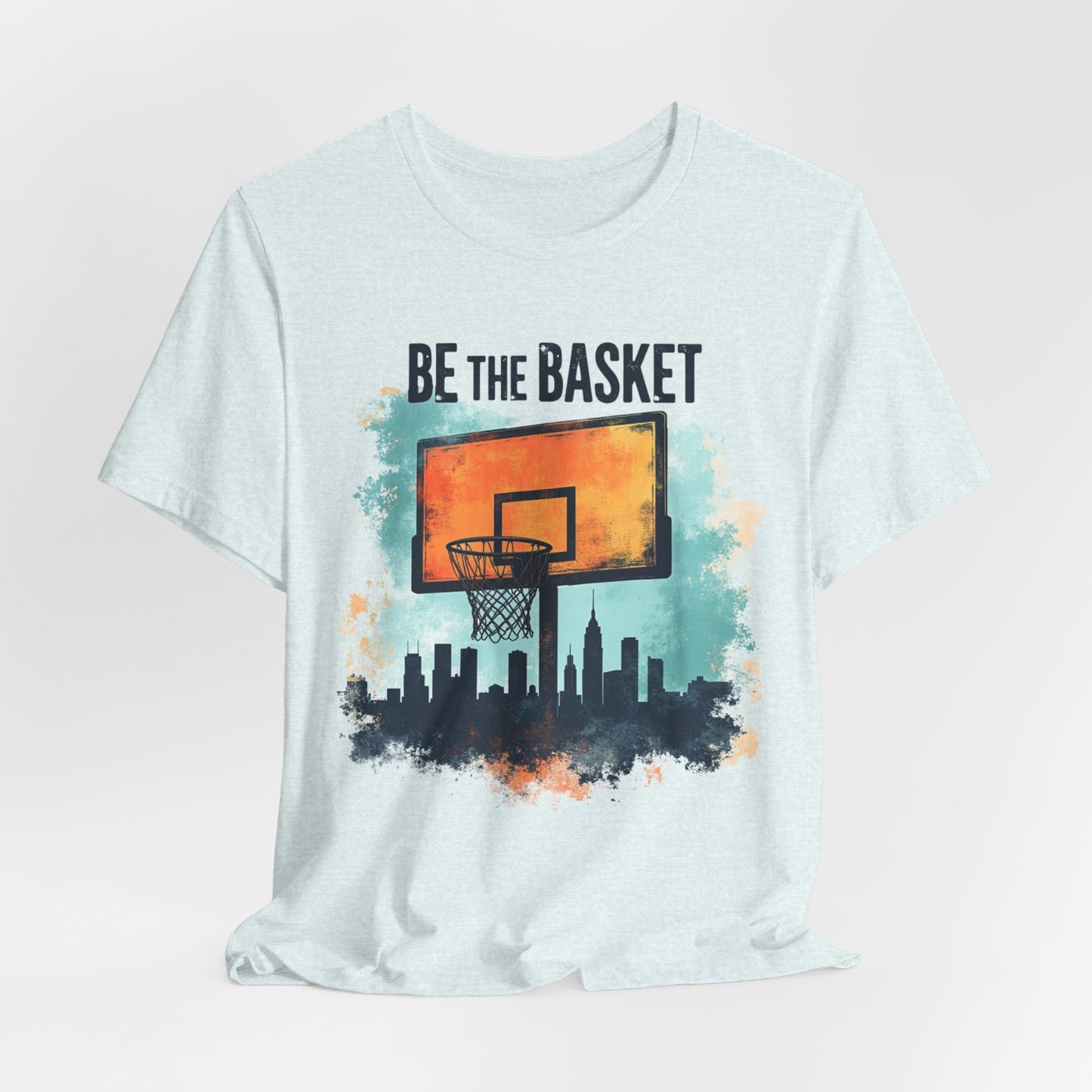 BE THE BASKET Basketball Skyline Sunset 2, Basketball Unisex T-Shirt