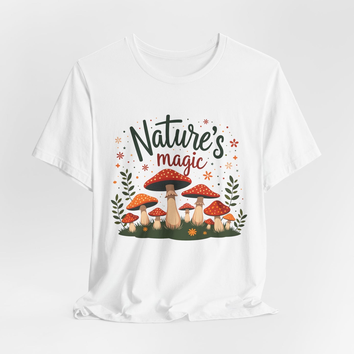 Nature's Magic Mushroom  Unisex Softstyle T-shirt, Happy feel good Shirt