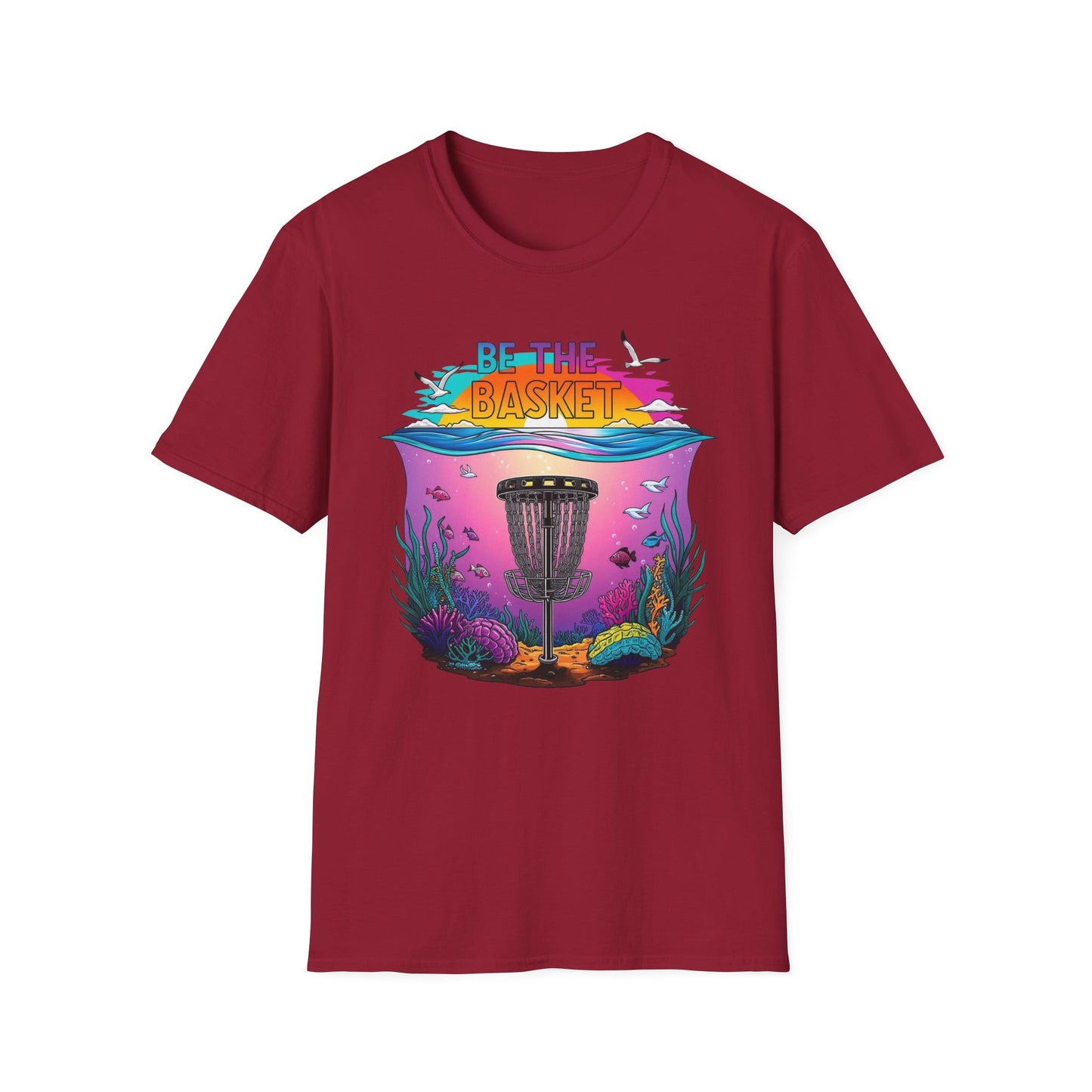 BE THE BASKET Disc Golf Underwater 1 Unisex T-Shirt- Perfect for Disc Golf Lovers