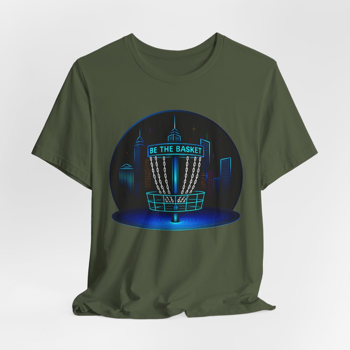 BE THE BASKET Disc Golf Globe 1, Unisex T-Shirt, Disc Golf Shirt
