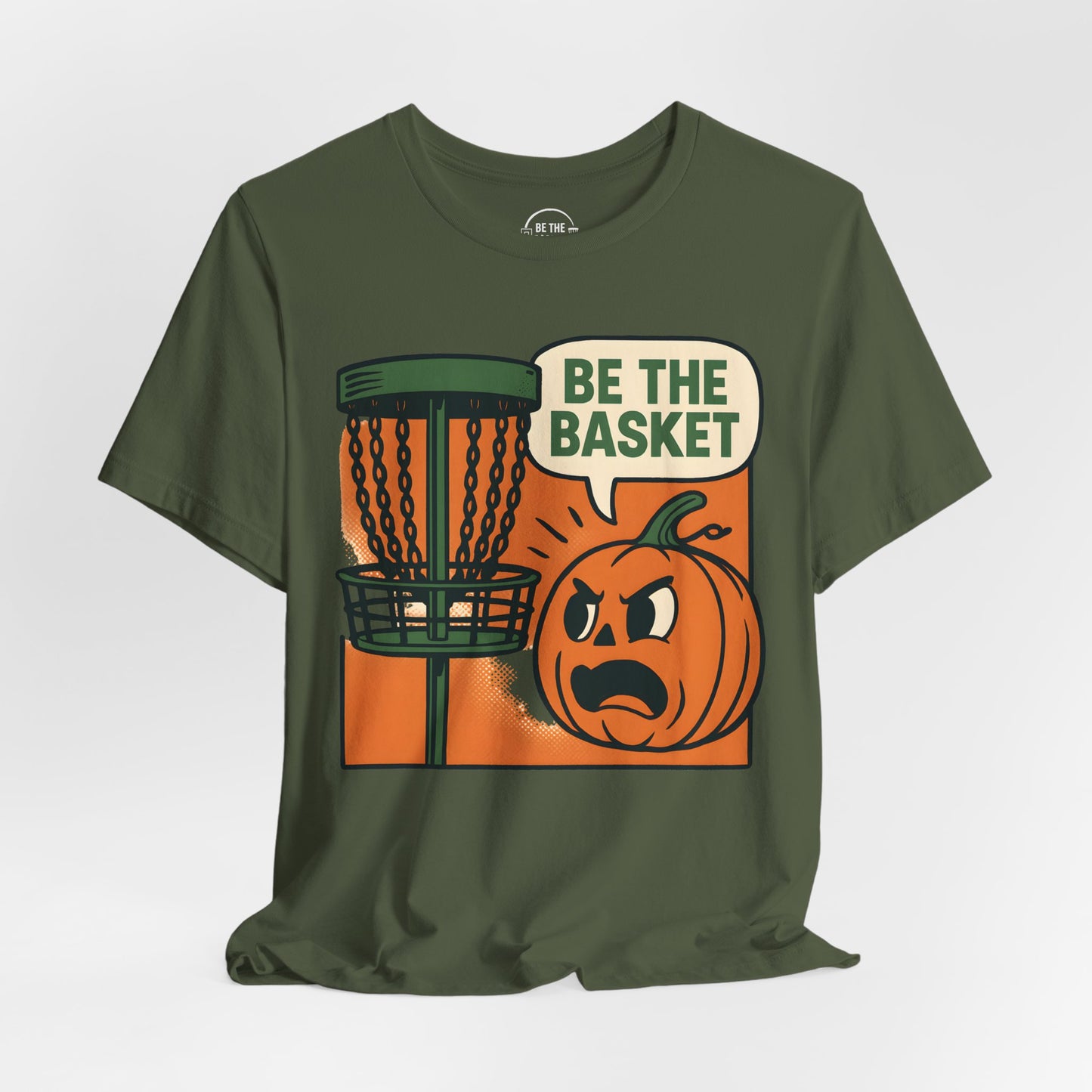 BE THE BASKET Disc Golf Angry RL Pumpkin, Disc Golf Unisex T-Shirt