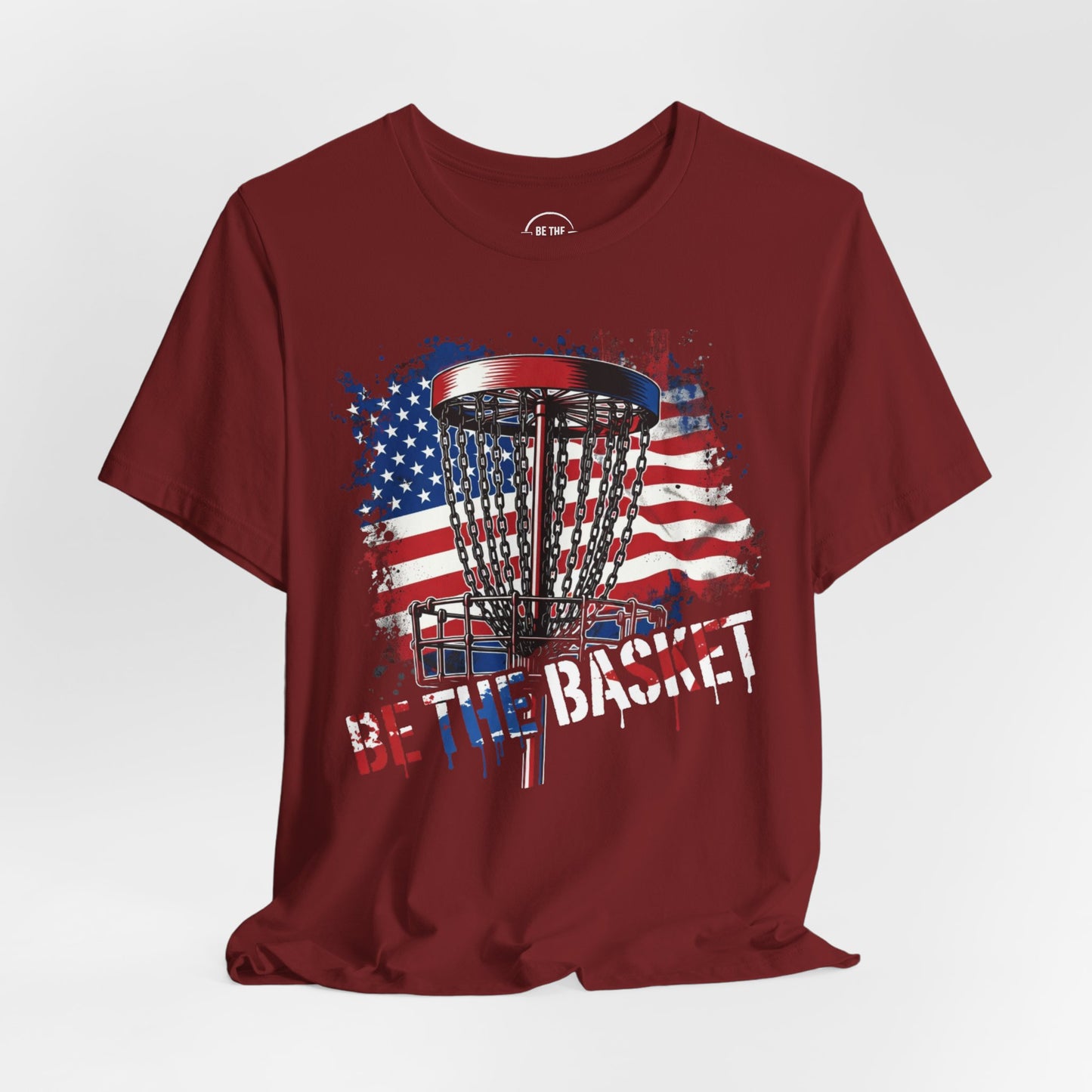 BE THE BASKET Patriotic Disc Golf 1, Unisex Disc Golf T-Shirt