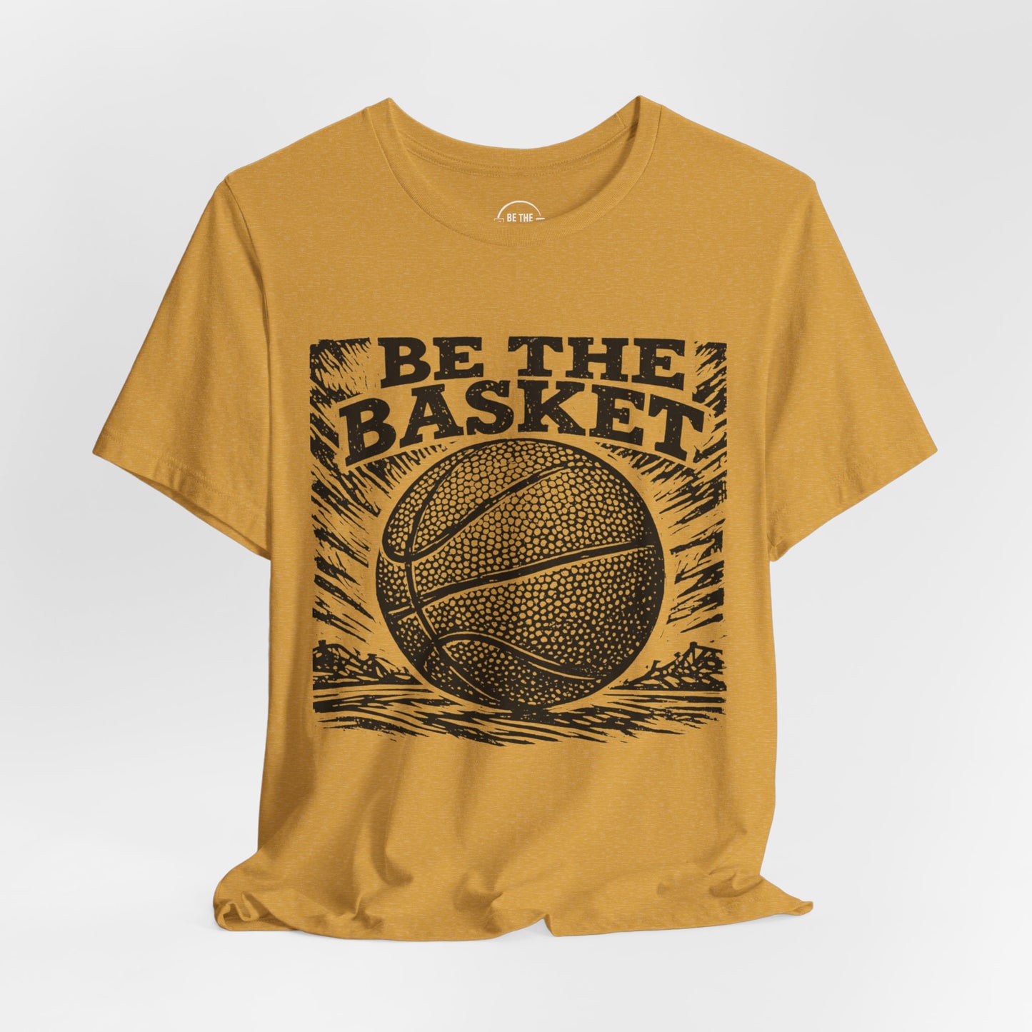 BE THE BASKET Basketball Linecut BW Design 2 - Unisex Basketball T-Shirt