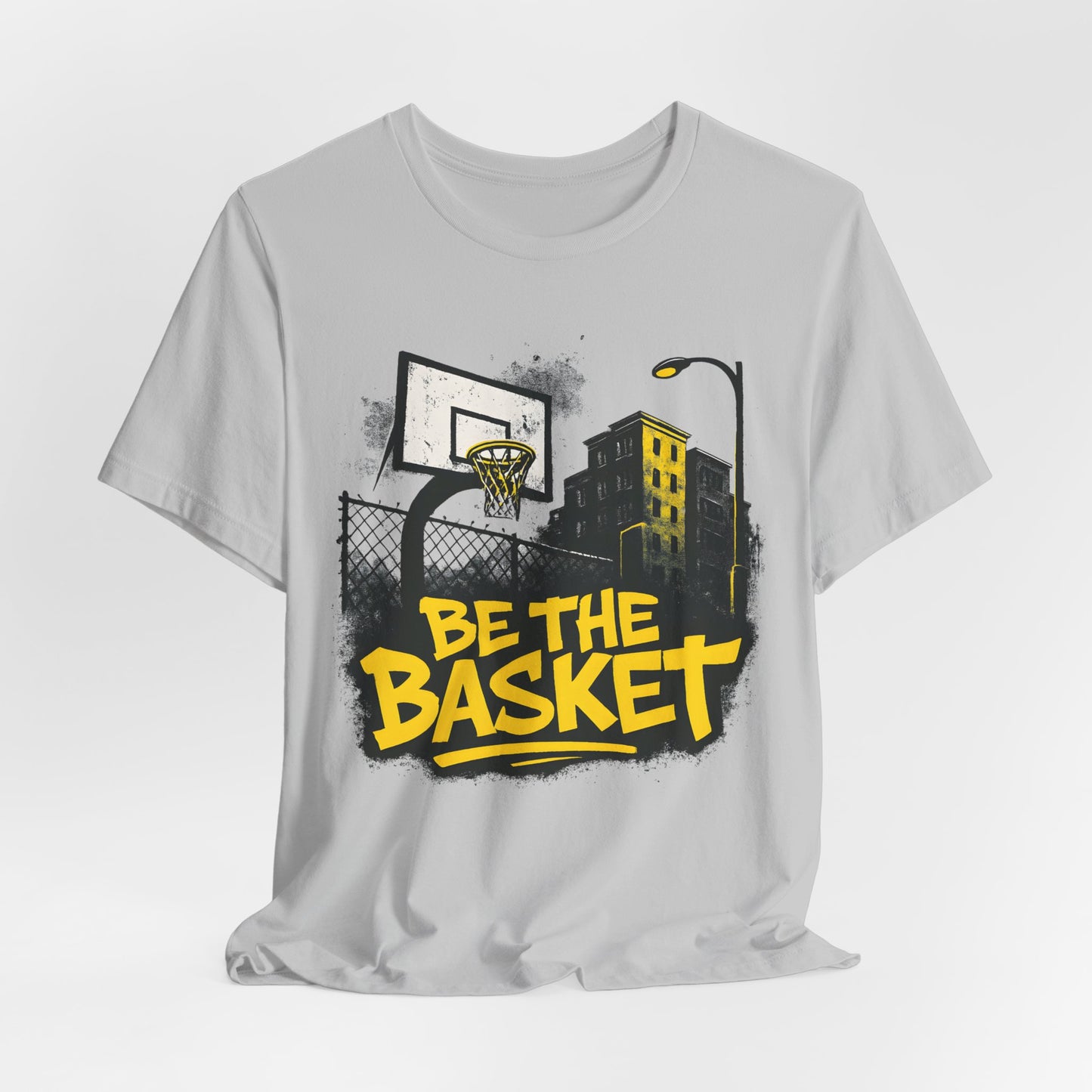 BE THE BASKET Basketball City Graffiti Yellow 2, Unisex T-Shirt, Disc Golf Shirt
