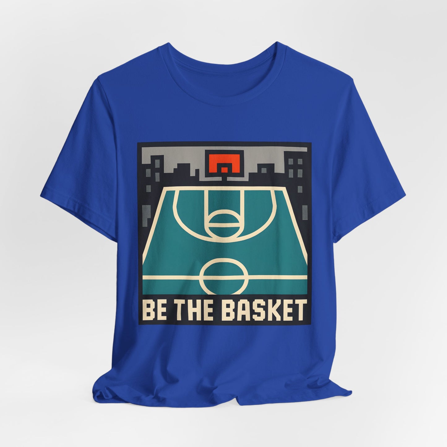BE THE BASKET Basketball Digital Court 1, Unisex T-Shirt, Disc Golf Shirt
