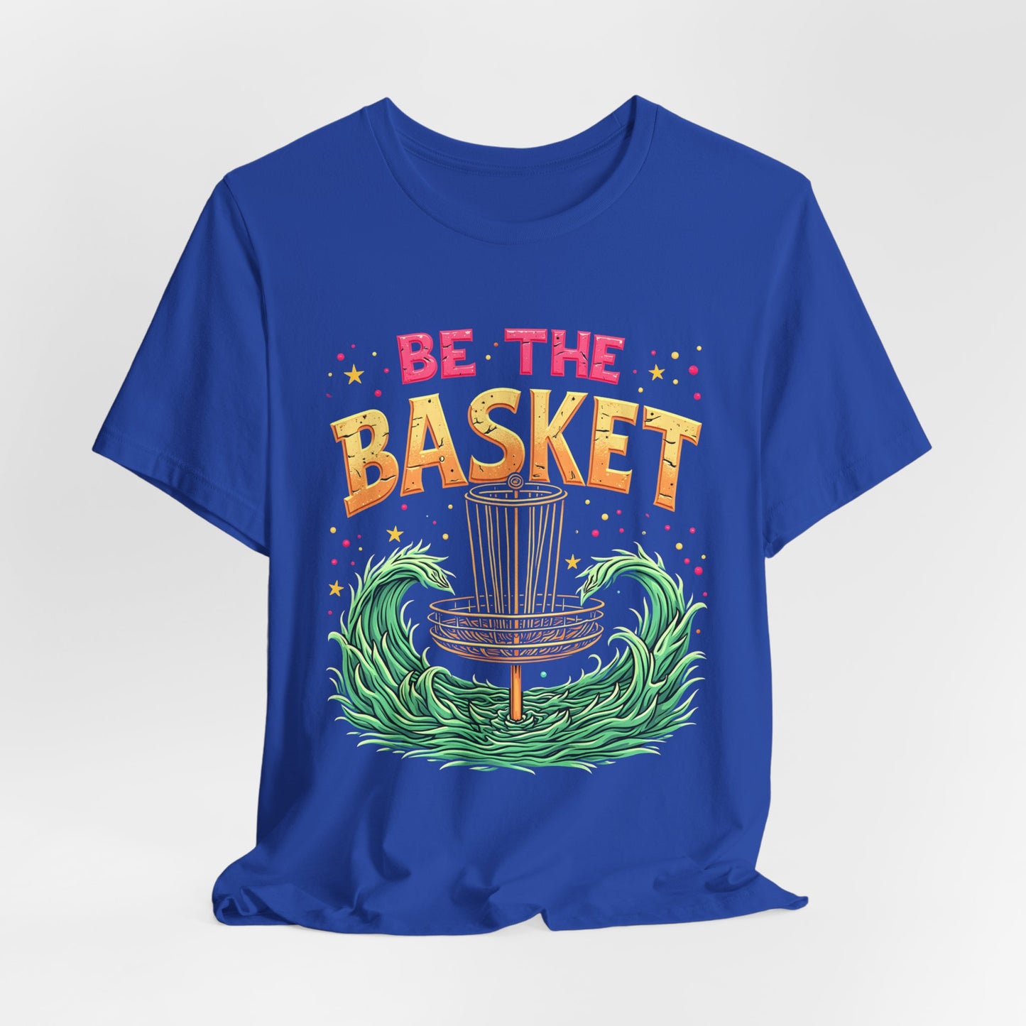 BE THE BASKET Disc Golf Groovy Basket Design , Unisex T-Shirt, Disc Golf Shirt
