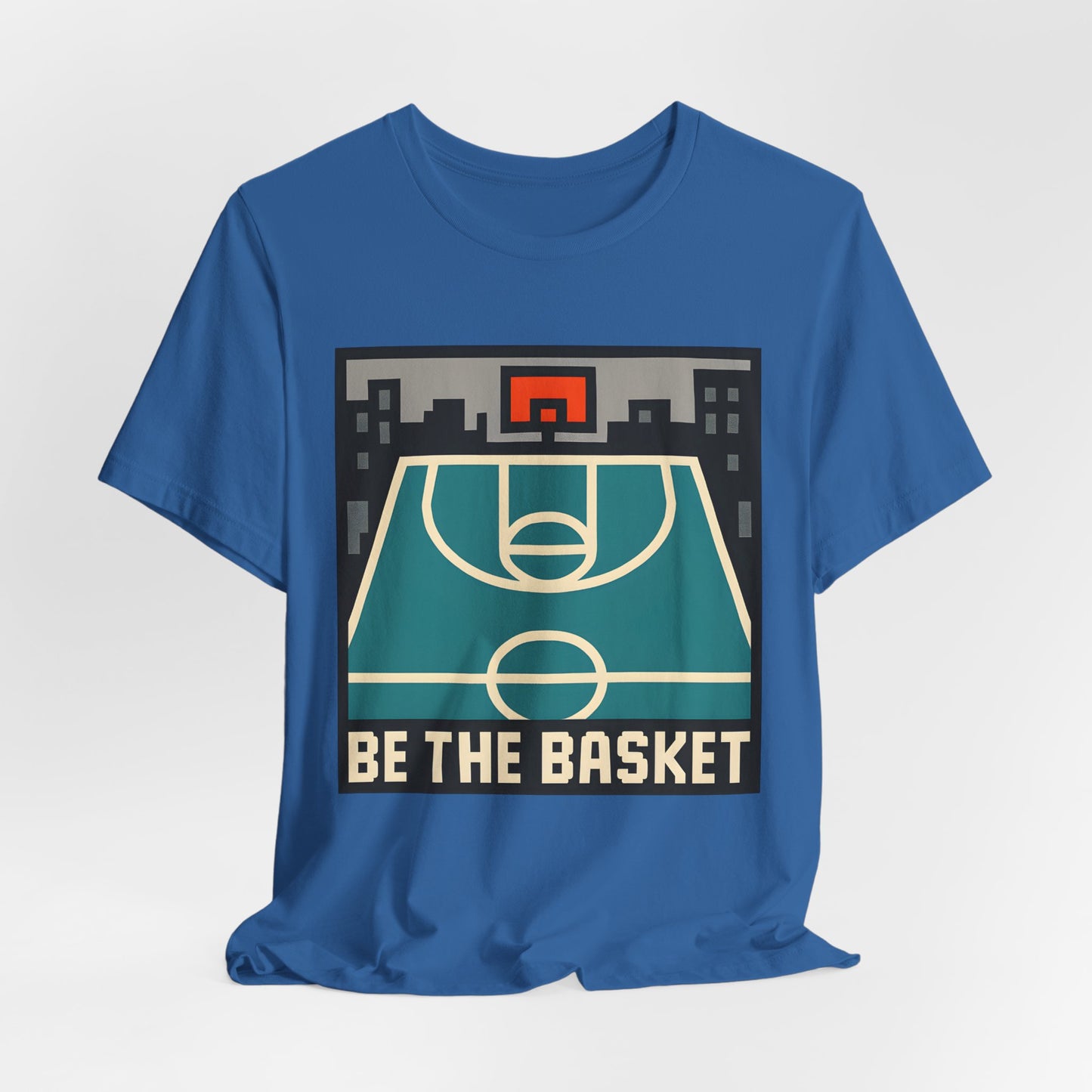 BE THE BASKET Basketball Digital Court 1, Unisex T-Shirt, Disc Golf Shirt