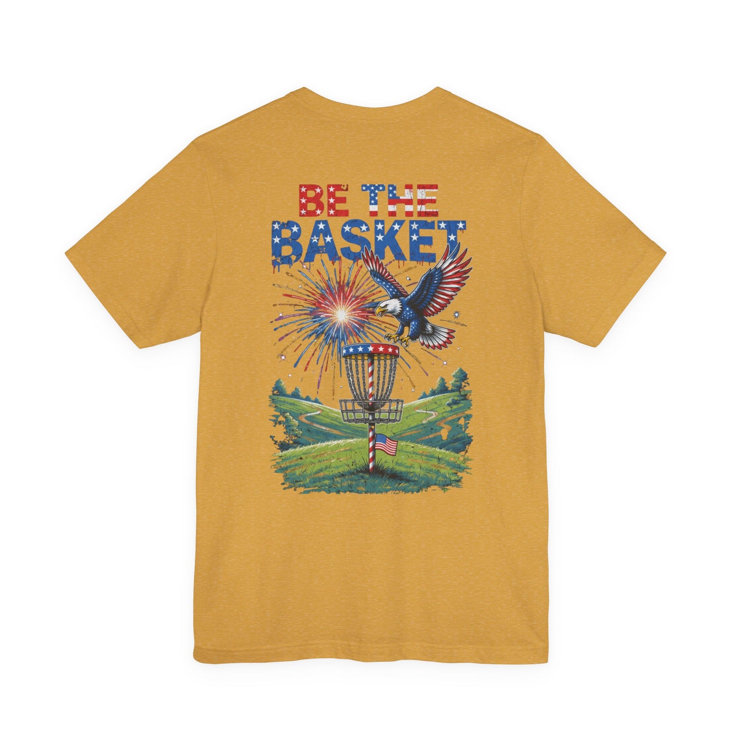 BE THE BASKET Disc Golf America 2026, Celebration Unisex Disc Golf T-Shirt