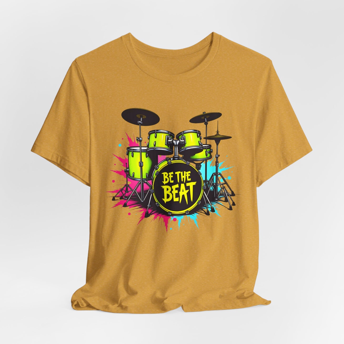 BE THE BEAT Neon Drums Design 1 - Drummer Unisex T-Shirt
