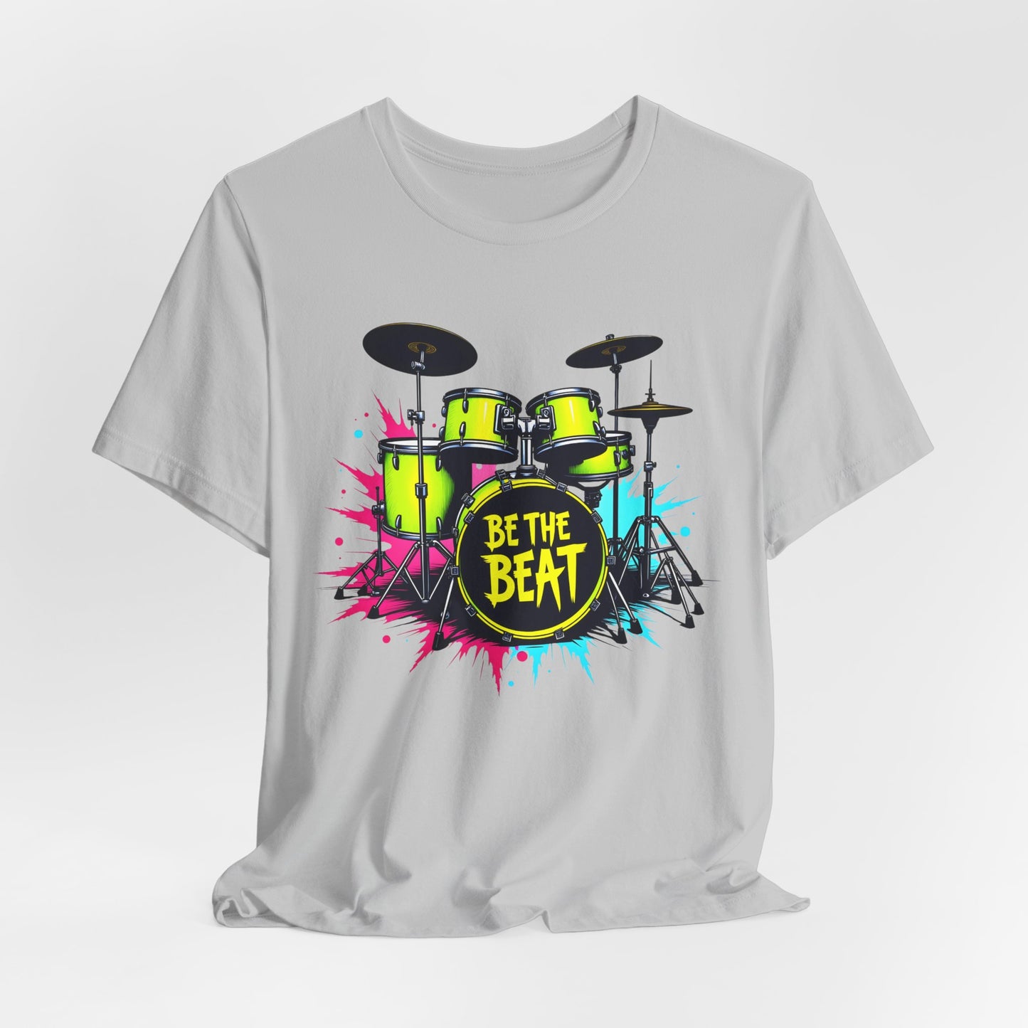 BE THE BEAT Neon Drums Design 1 - Drummer Unisex T-Shirt