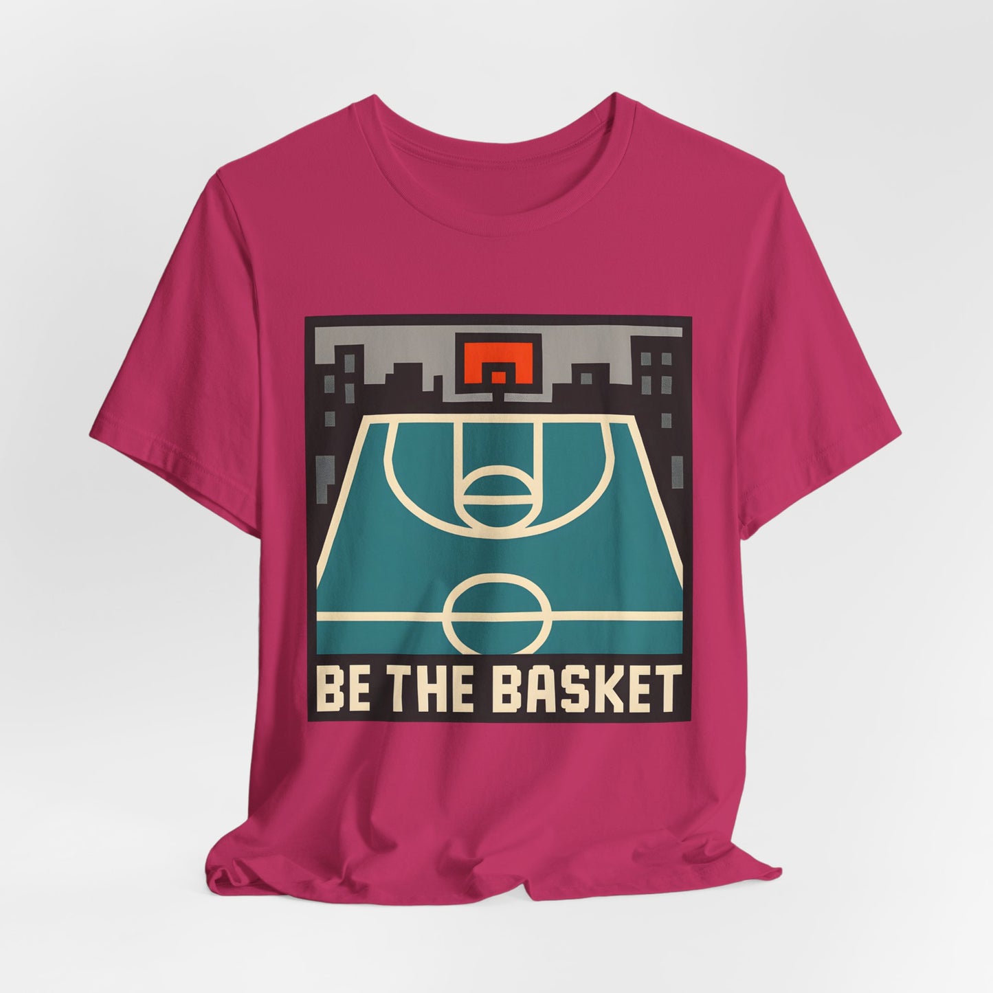 BE THE BASKET Basketball Digital Court 1, Unisex T-Shirt, Disc Golf Shirt