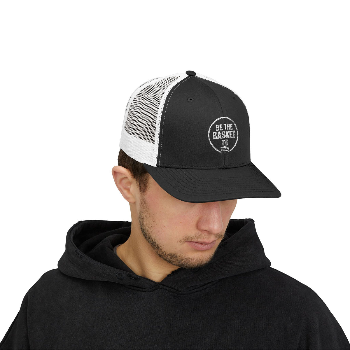 BE THE BASKET - 6606 Snapback Trucker Cap — Vintage Disc Golf Hat