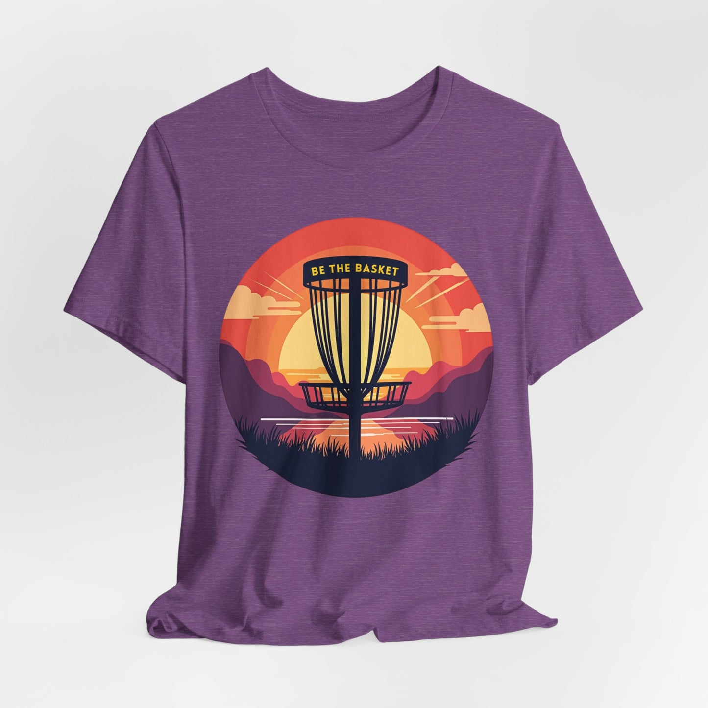 BE THE BASKET Disc Golf Sunset 3 Unisex T-Shirt, DISC GOLF SHIRT
