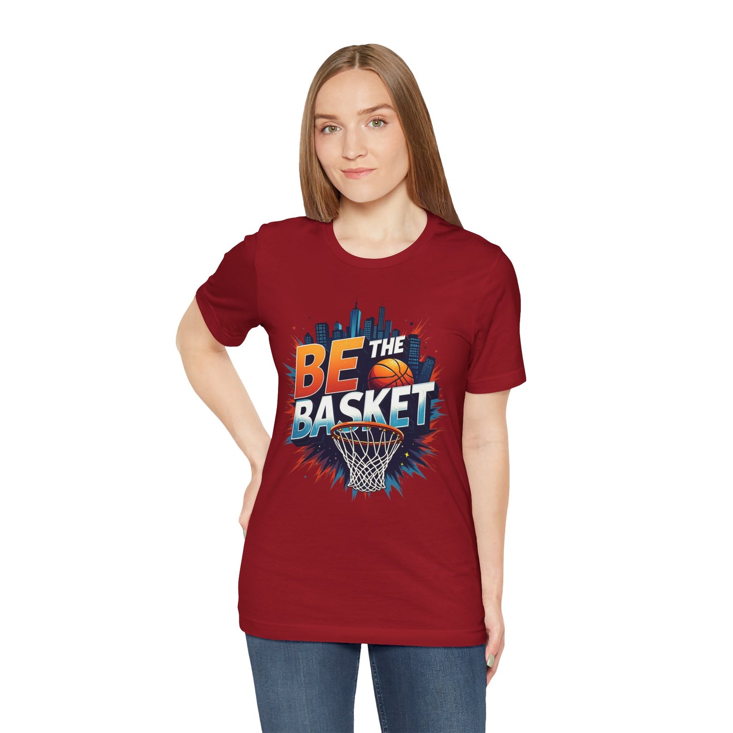 BE THE BASKET Skyline Basketball Unisex T-Shirt, Basketball Shirt