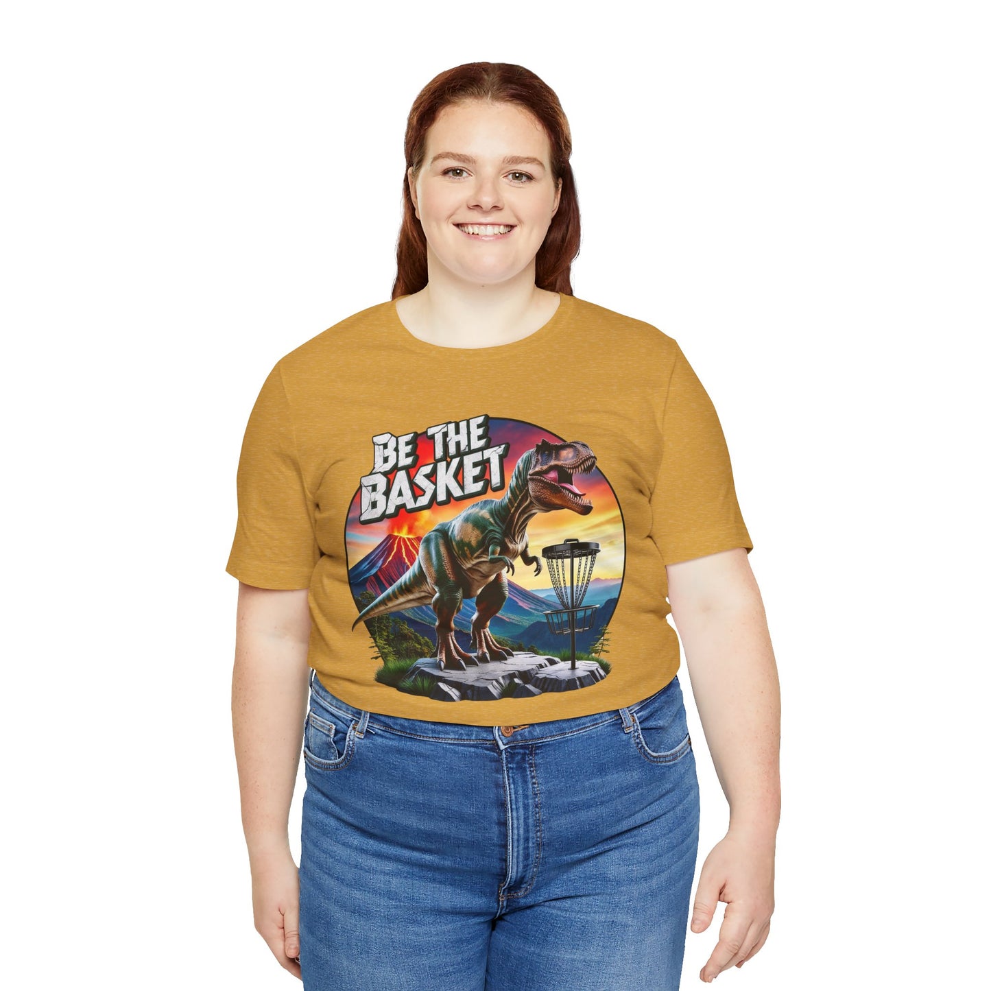 BE THE BASKET Disc Golf T-Rex 2 Unisex T-Shirt