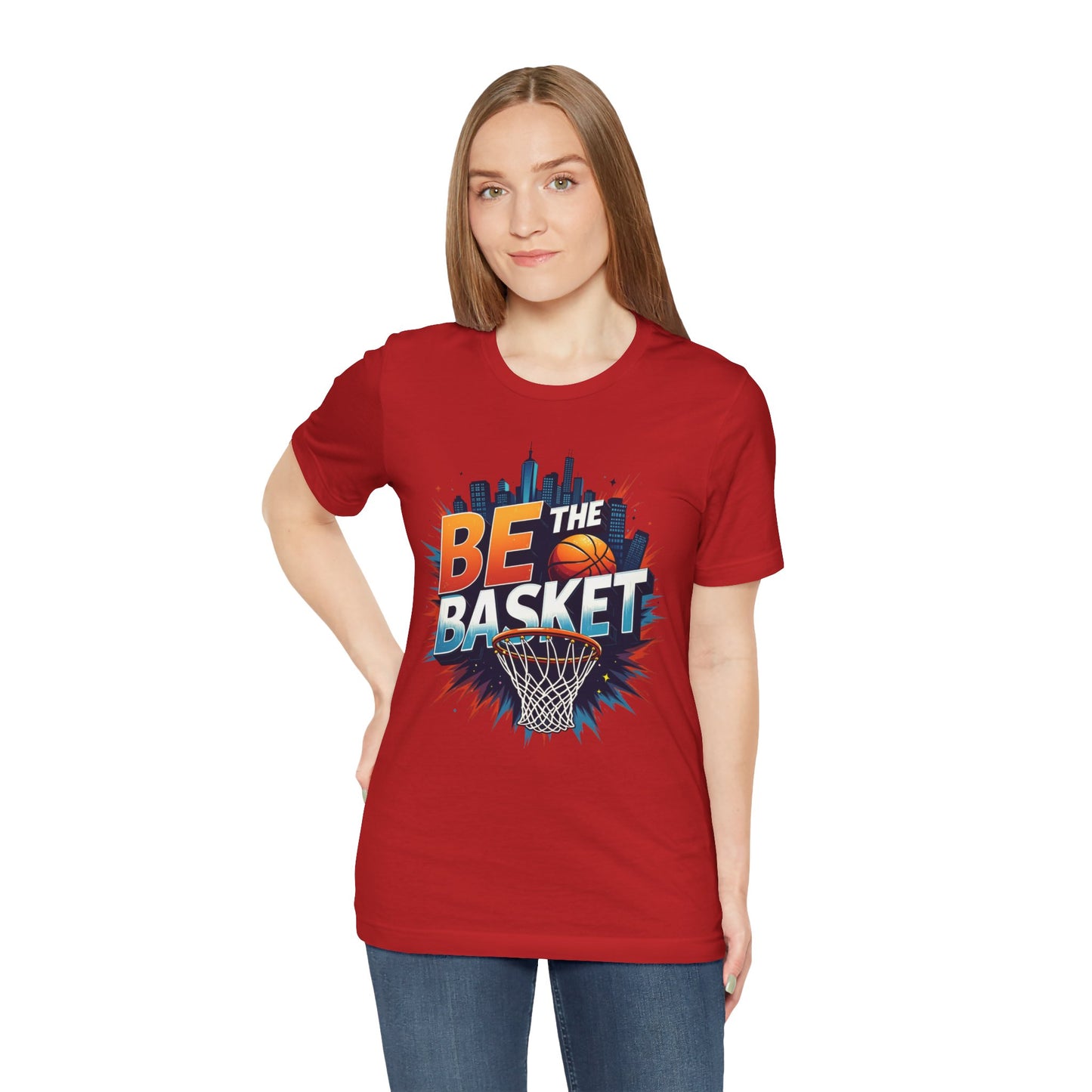 BE THE BASKET Skyline Basketball Unisex T-Shirt, Basketball Shirt