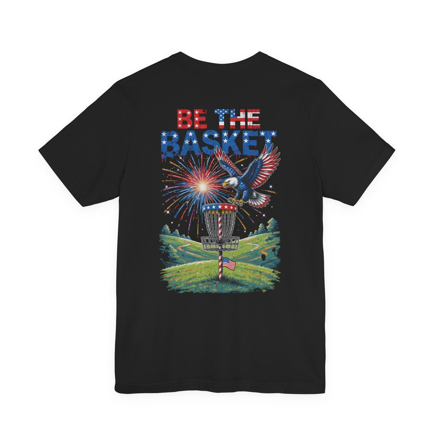 BE THE BASKET Disc Golf America 2026, Celebration Unisex Disc Golf T-Shirt