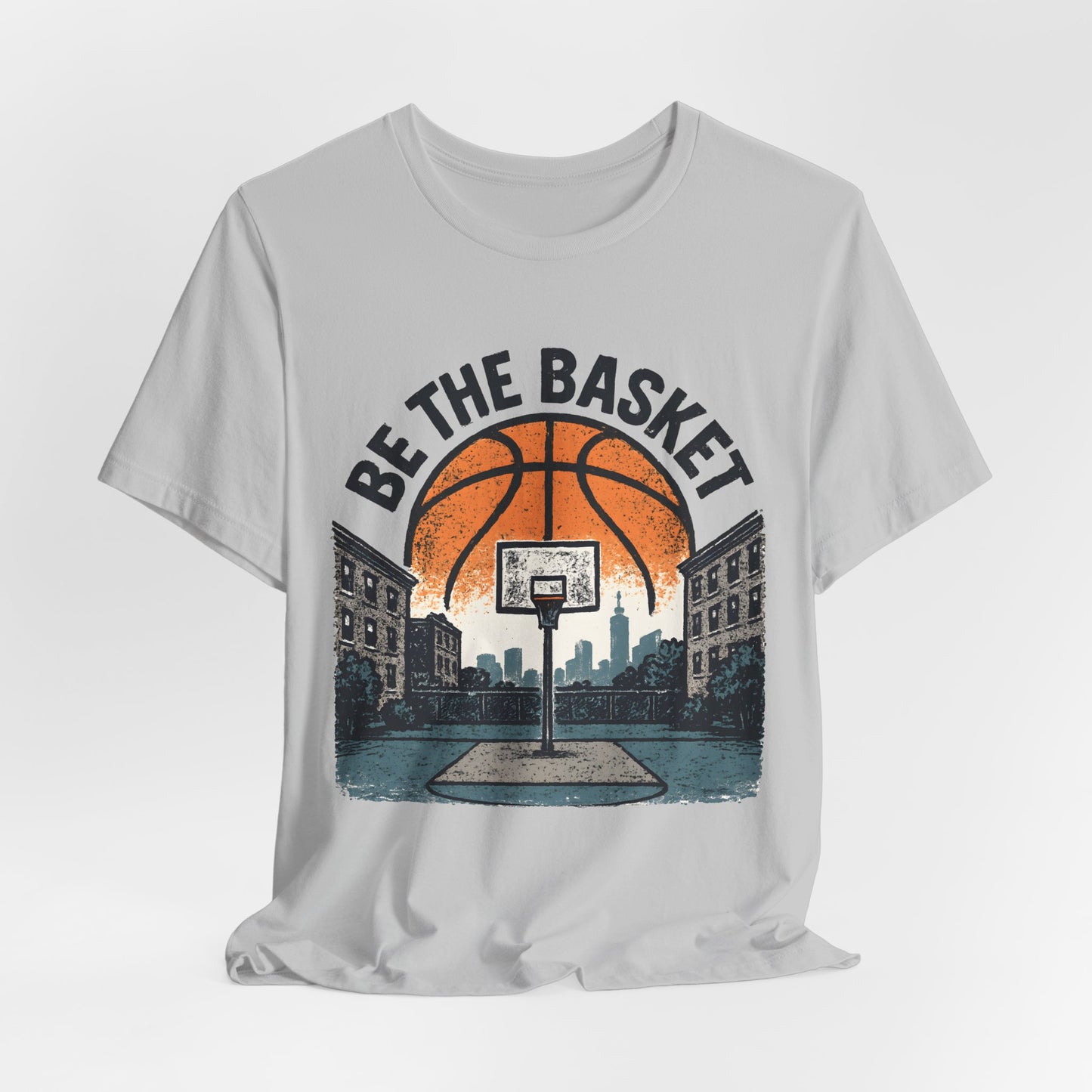 BE THE BASKET Basketball Distressed Design 1 , Unisex T-Shirt, Disc Golf Shirt