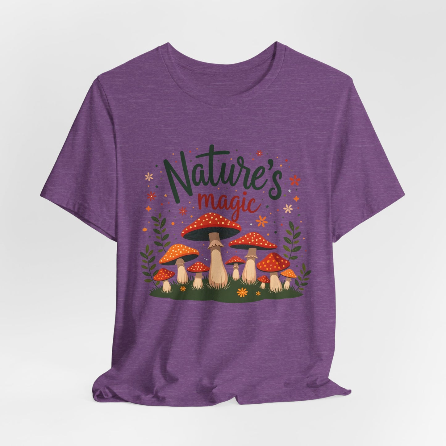 Nature's Magic Mushroom  Unisex Softstyle T-shirt, Happy feel good Shirt