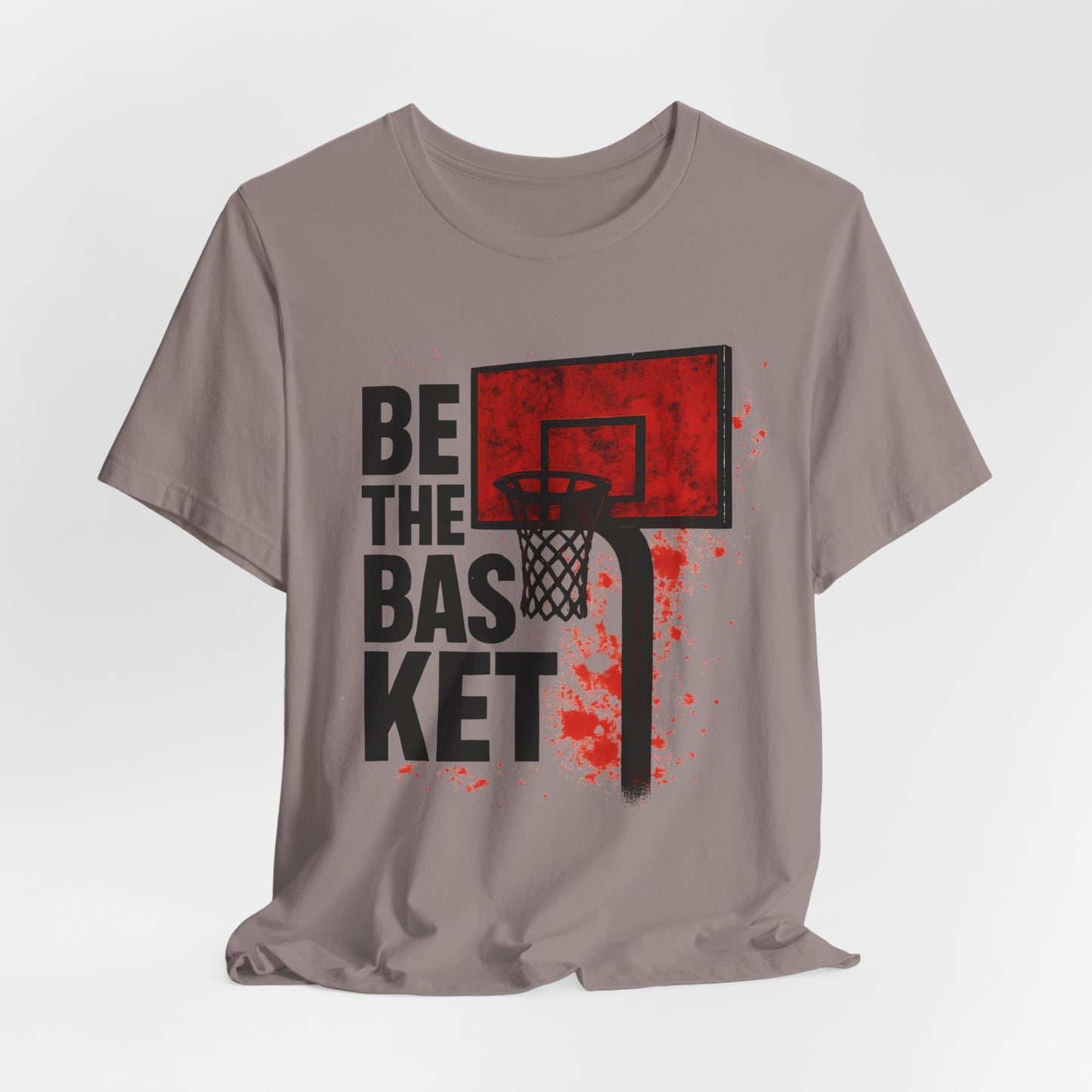 BE THE BASKET Basketball Goal Distressed Red, Unisex T-Shirt, Disc Golf Shirt