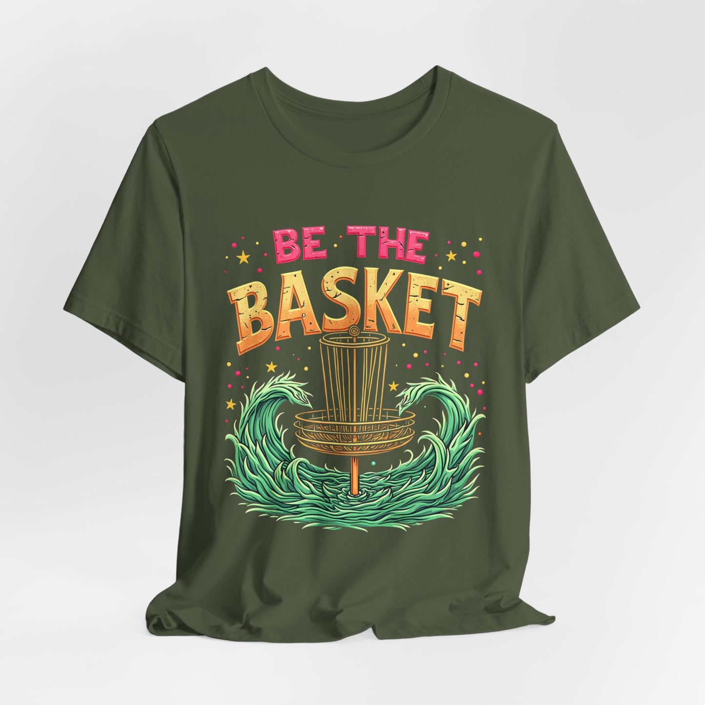 BE THE BASKET Disc Golf Groovy Basket Design , Unisex T-Shirt, Disc Golf Shirt
