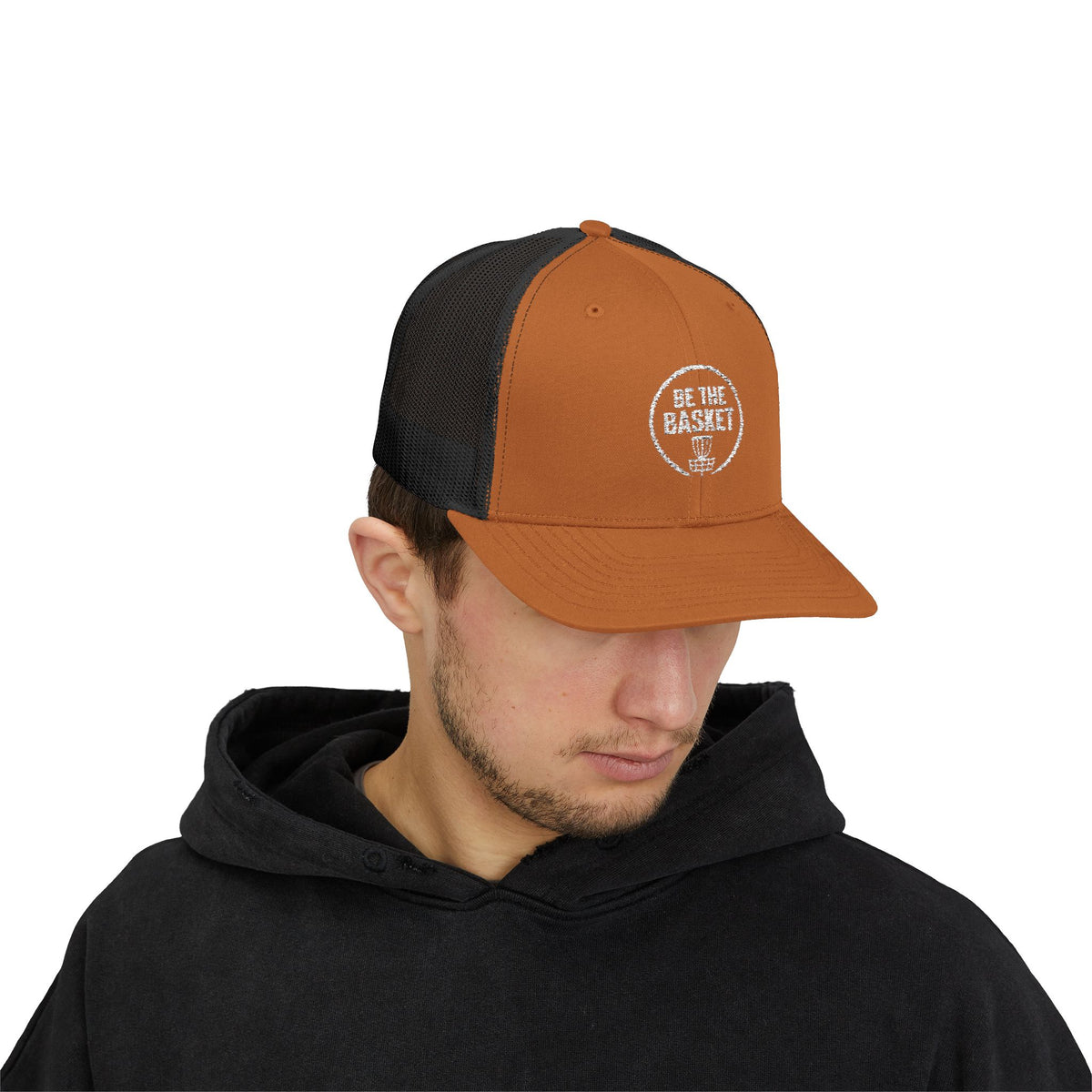BE THE BASKET - 6606 Snapback Trucker Cap — Vintage Disc Golf Hat