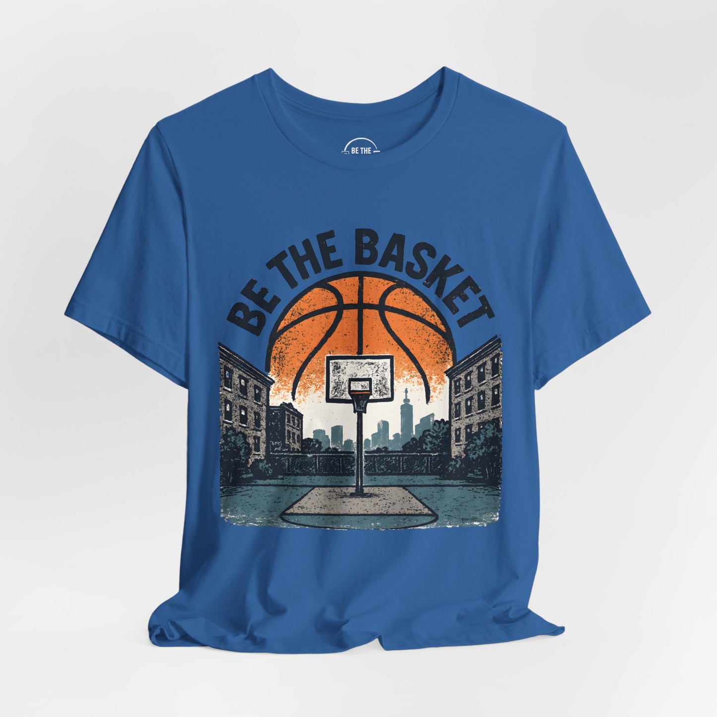 BE THE BASKET Basketball Distressed Design 1 , Unisex T-Shirt, Disc Golf Shirt