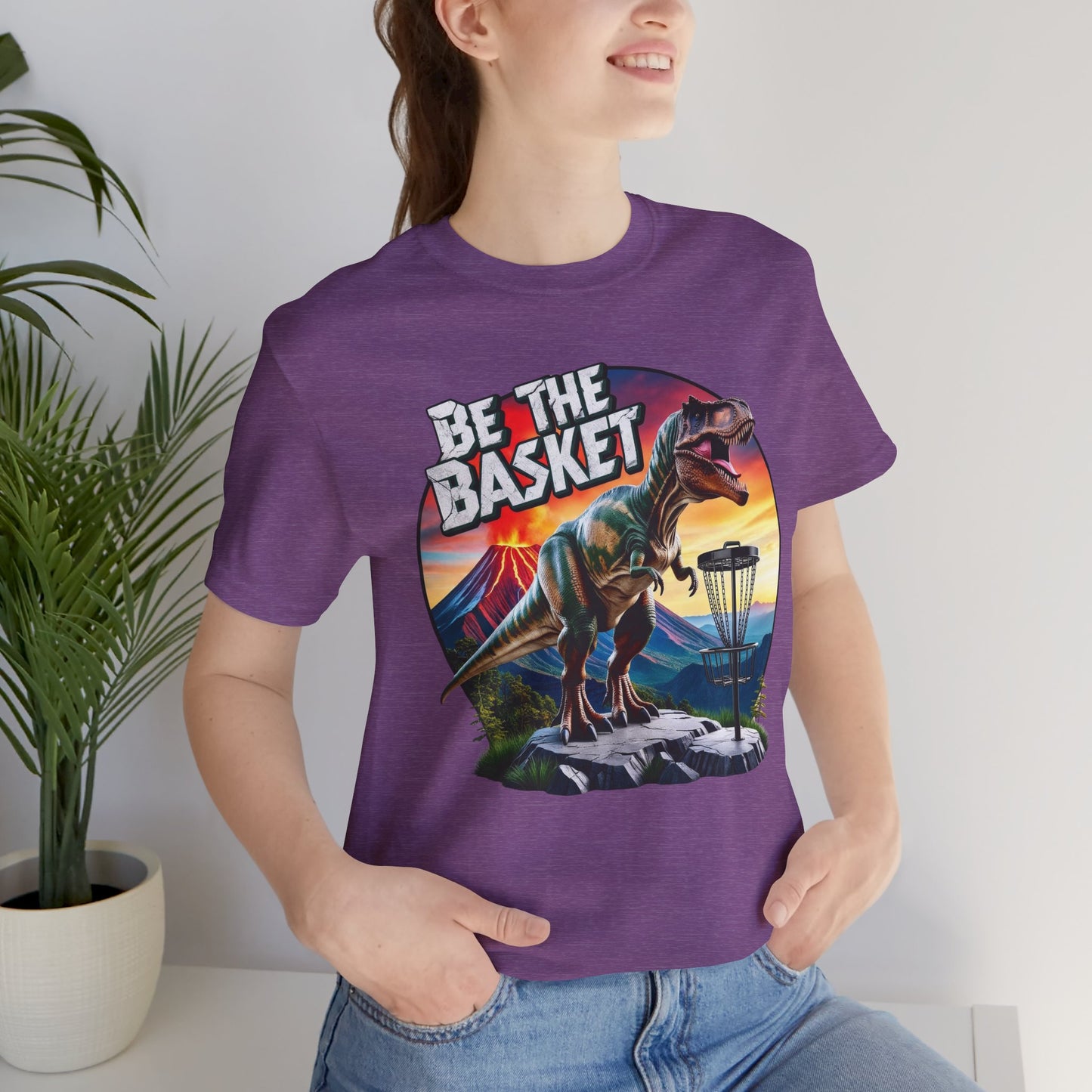 BE THE BASKET Disc Golf T-Rex 2 Unisex T-Shirt