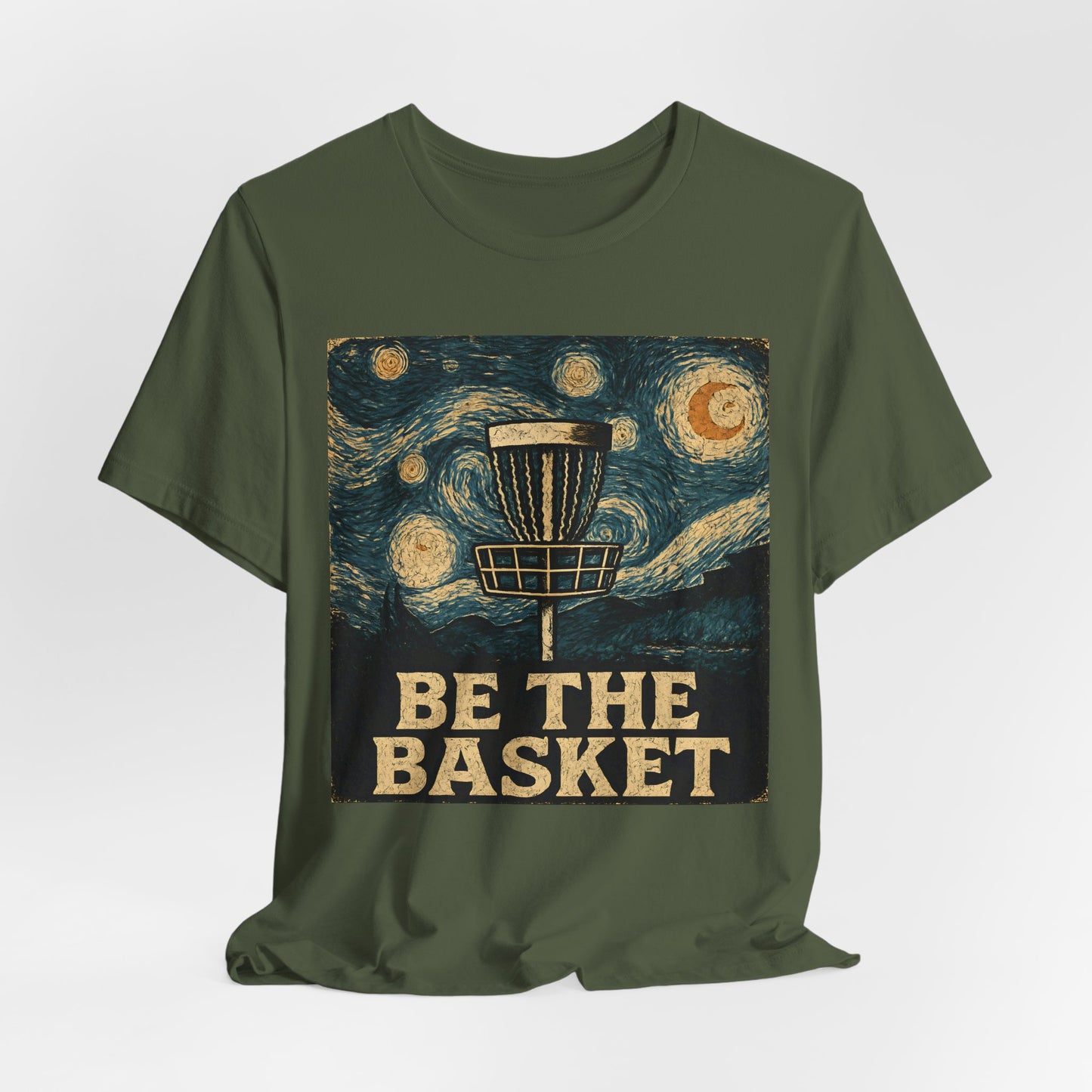 BE THE BASKET Disc Golf Van Gogh 2, Unisex T-Shirt, Disc Golf Shirt