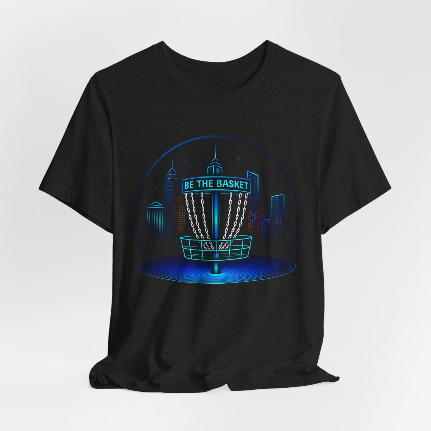 BE THE BASKET Disc Golf Globe 1, Unisex T-Shirt, Disc Golf Shirt