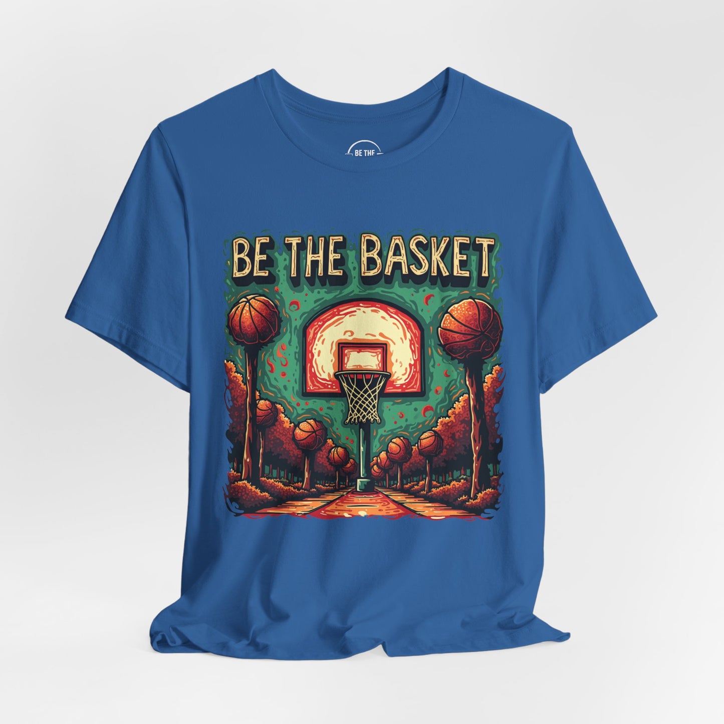 BE THE BASKET Basketball Psychedelic Court 2 Unisex T-Shirt, Basketball Shirt
