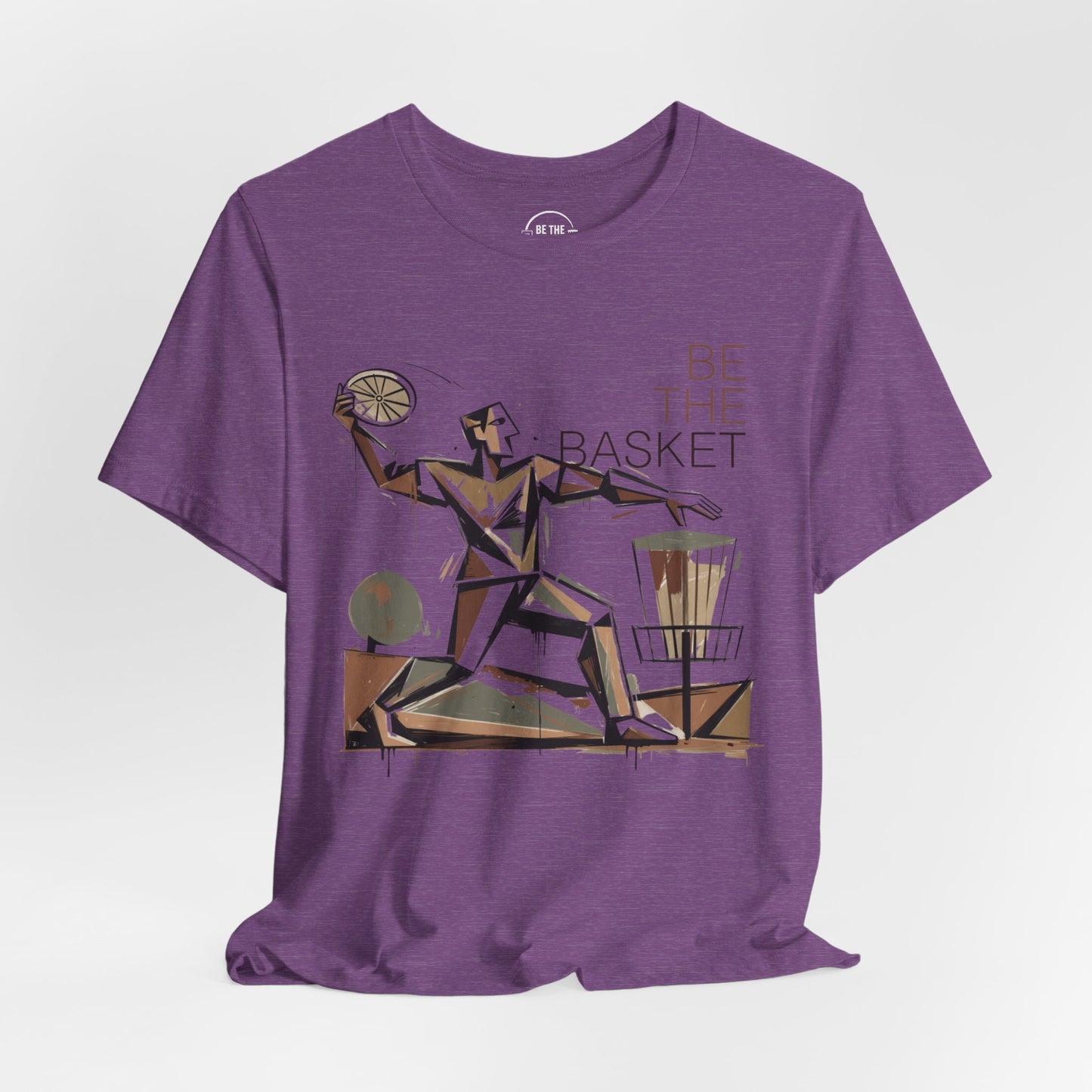 BE THE BASKET Disc Golf Cubism Art 2, Unisex Disc Golf T-Shirt