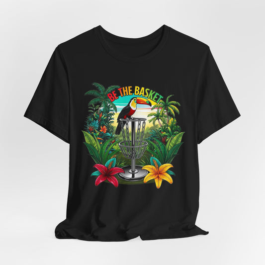 BE THE BASKET Tropical Toucan 2 Disc Golf Unisex T-Shirt