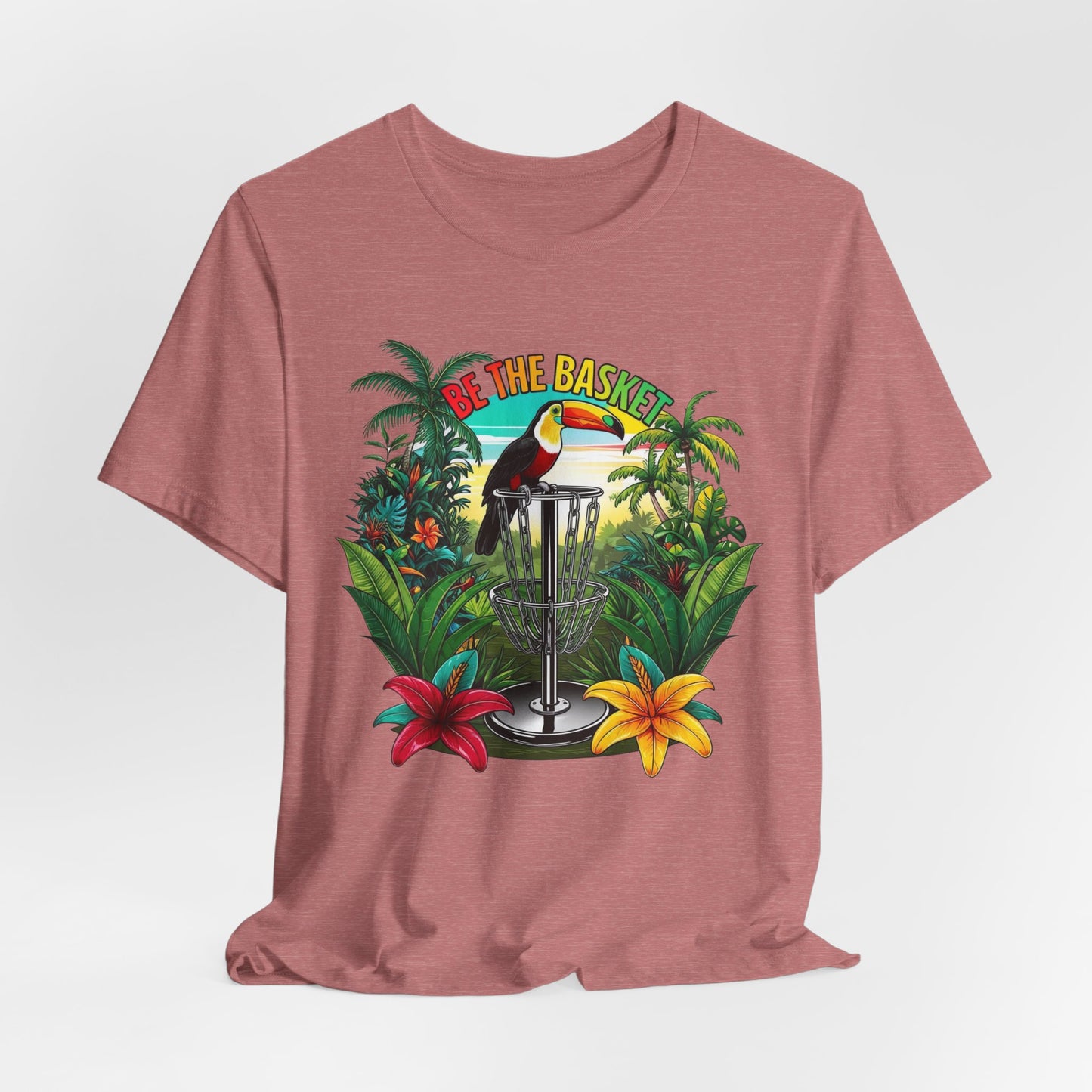 BE THE BASKET Tropical Toucan 2 Disc Golf Unisex T-Shirt